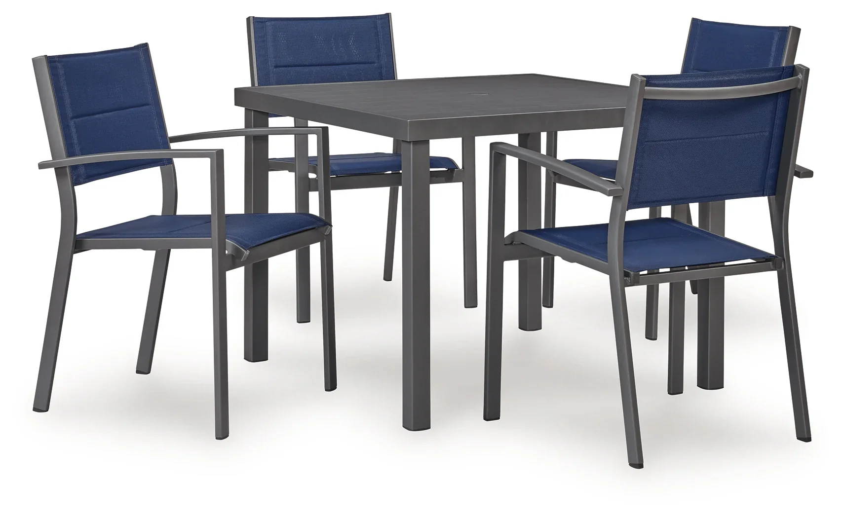 Rocky Creek Blue/Gray Outdoor Dining Table and 4 Chairs - Image 2