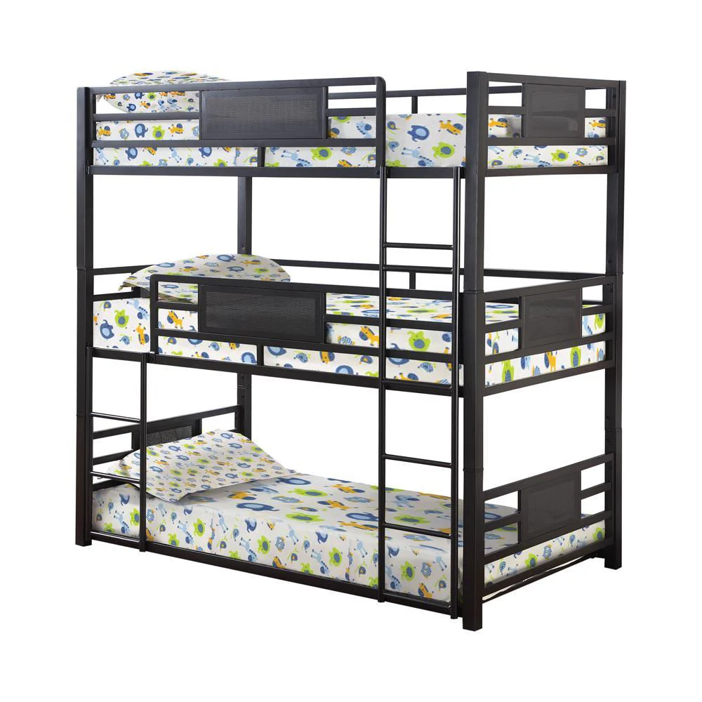Rogen Dark Bronze Twin Triple Bunk Bed - Image 2