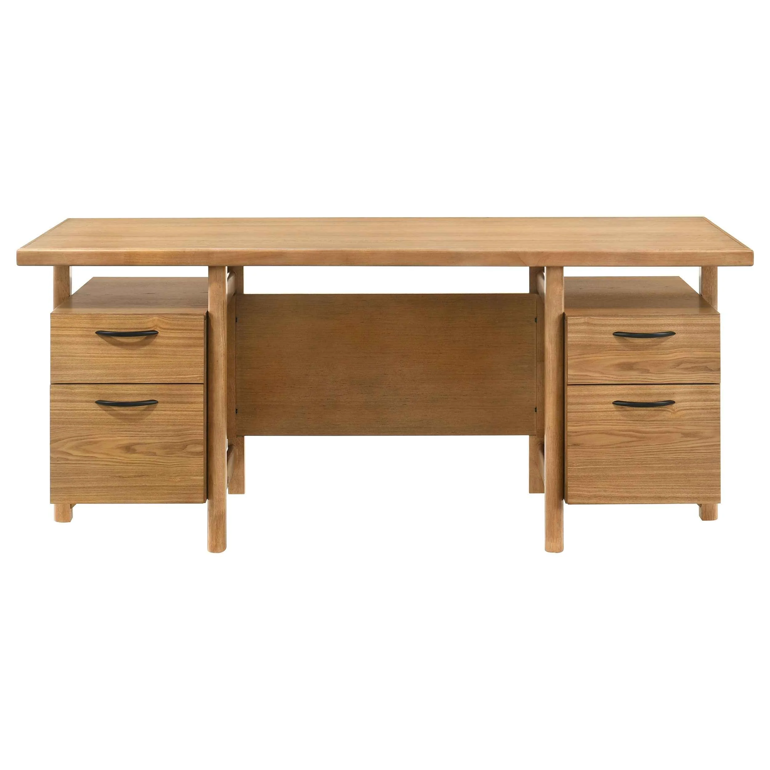 Roldan Light Ash 69-inch 4-drawer Computer Desk with File Drawer - Image 5