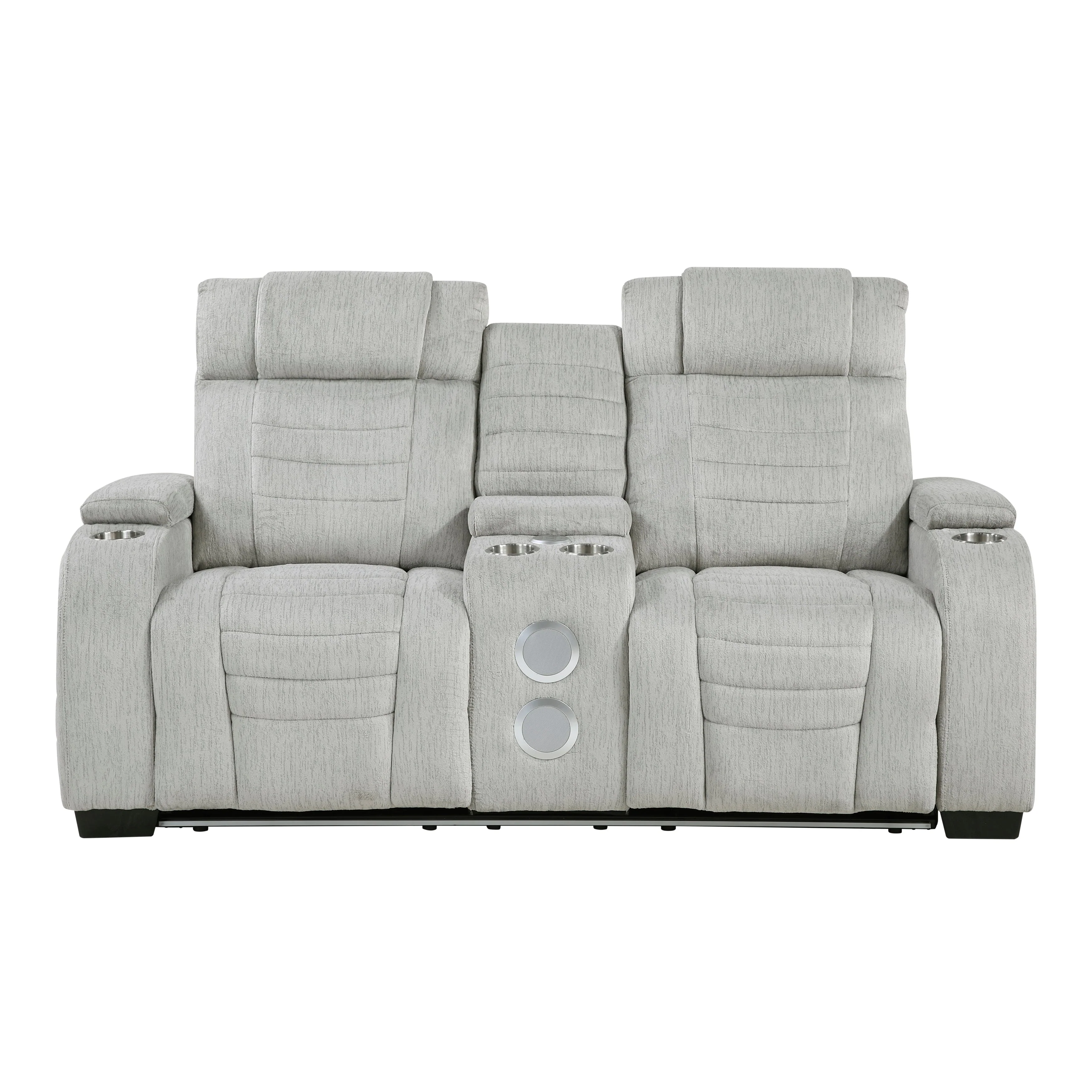 Ronan Light Gray Double Reclining Living Room Set - Image 10