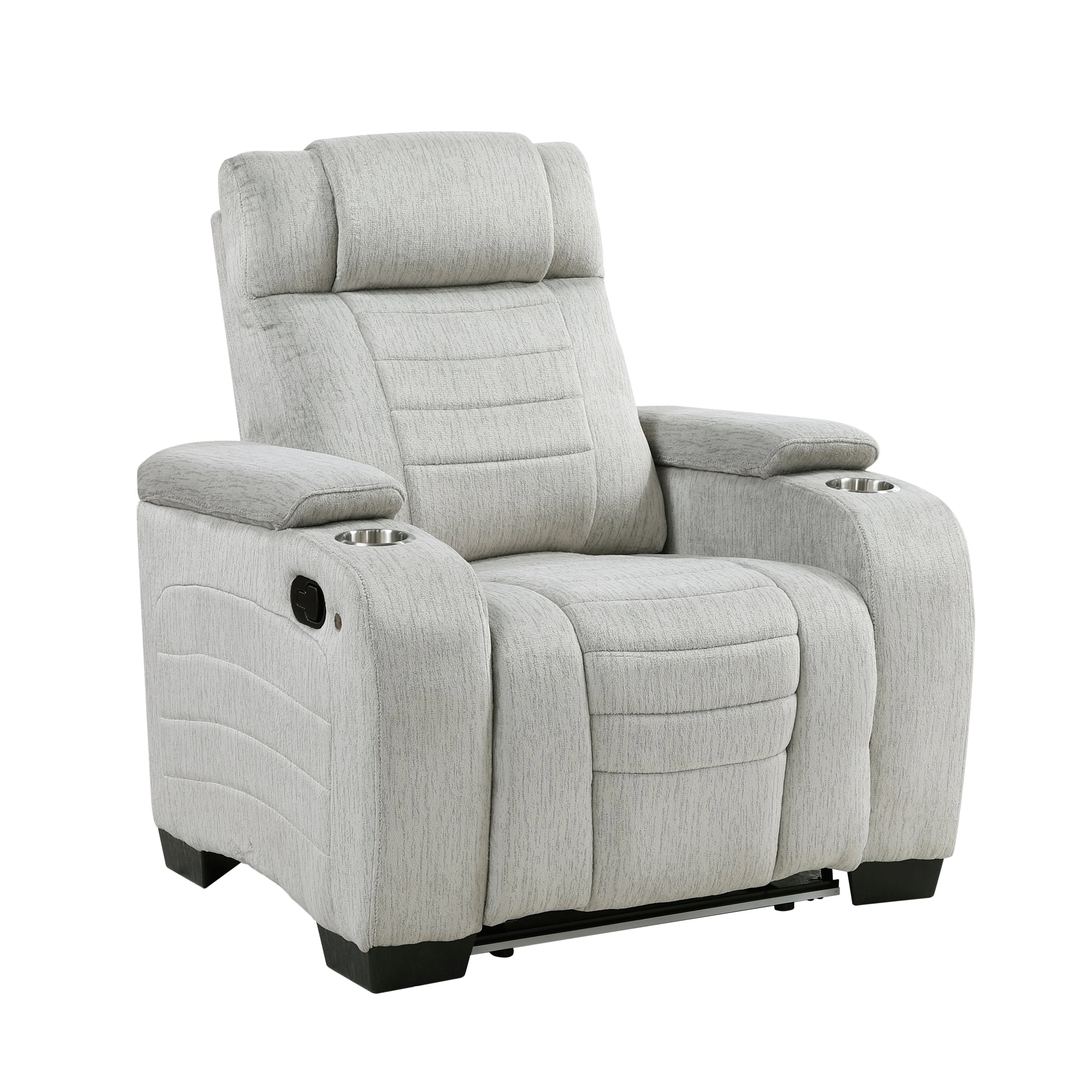 Ronan Light Gray Double Reclining Living Room Set - Image 21