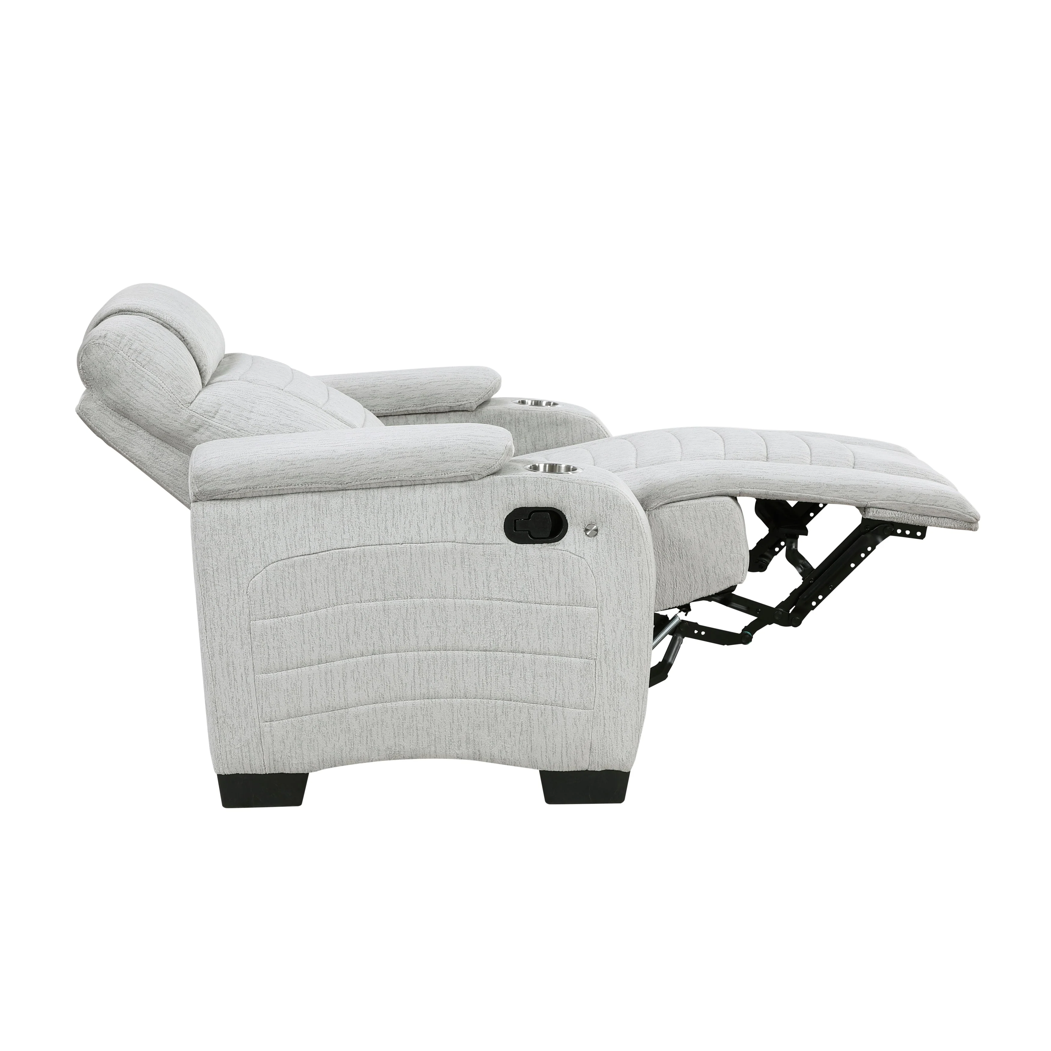 Ronan Light Gray Double Reclining Living Room Set - Image 29
