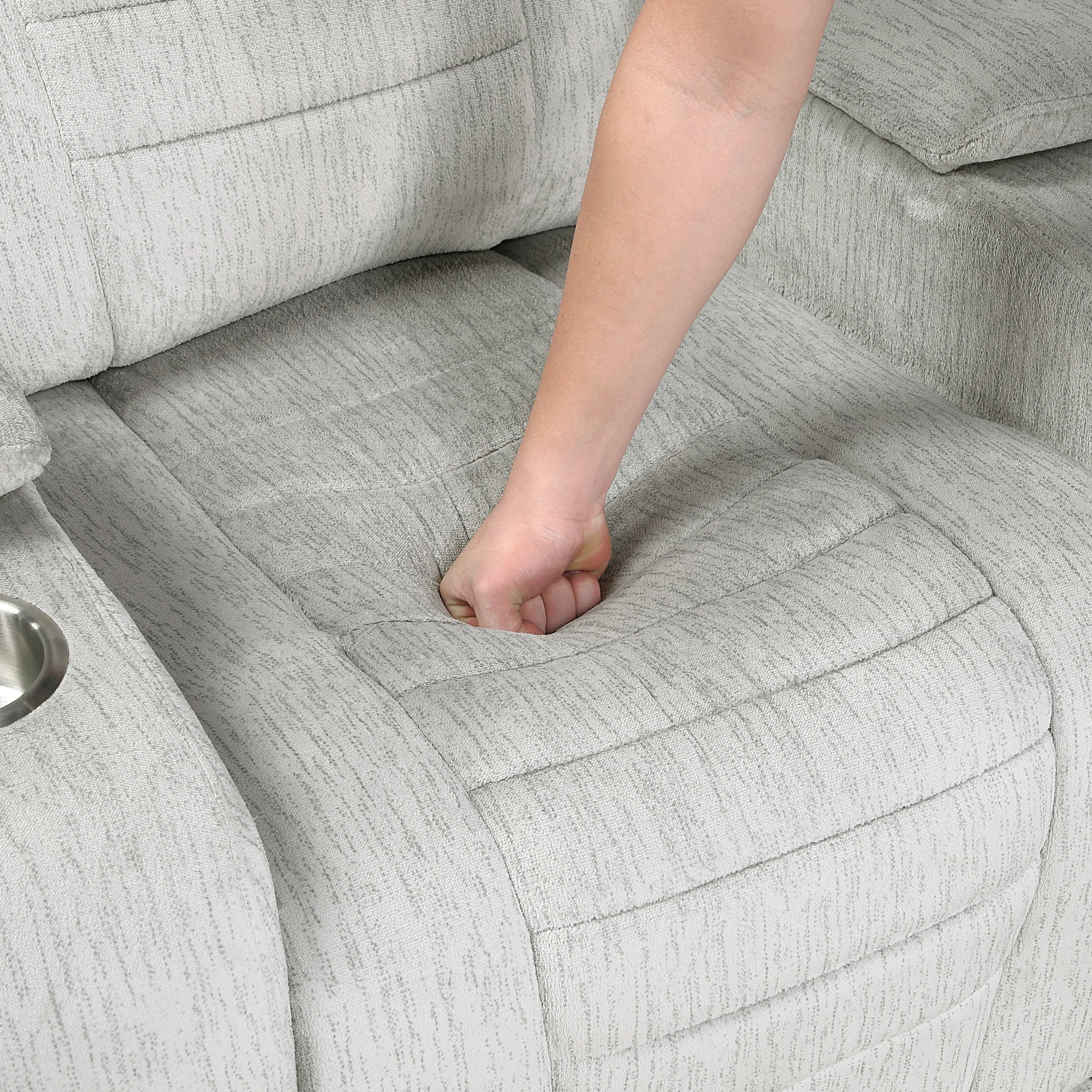 Ronan Light Gray Double Reclining Sofa - Image 24