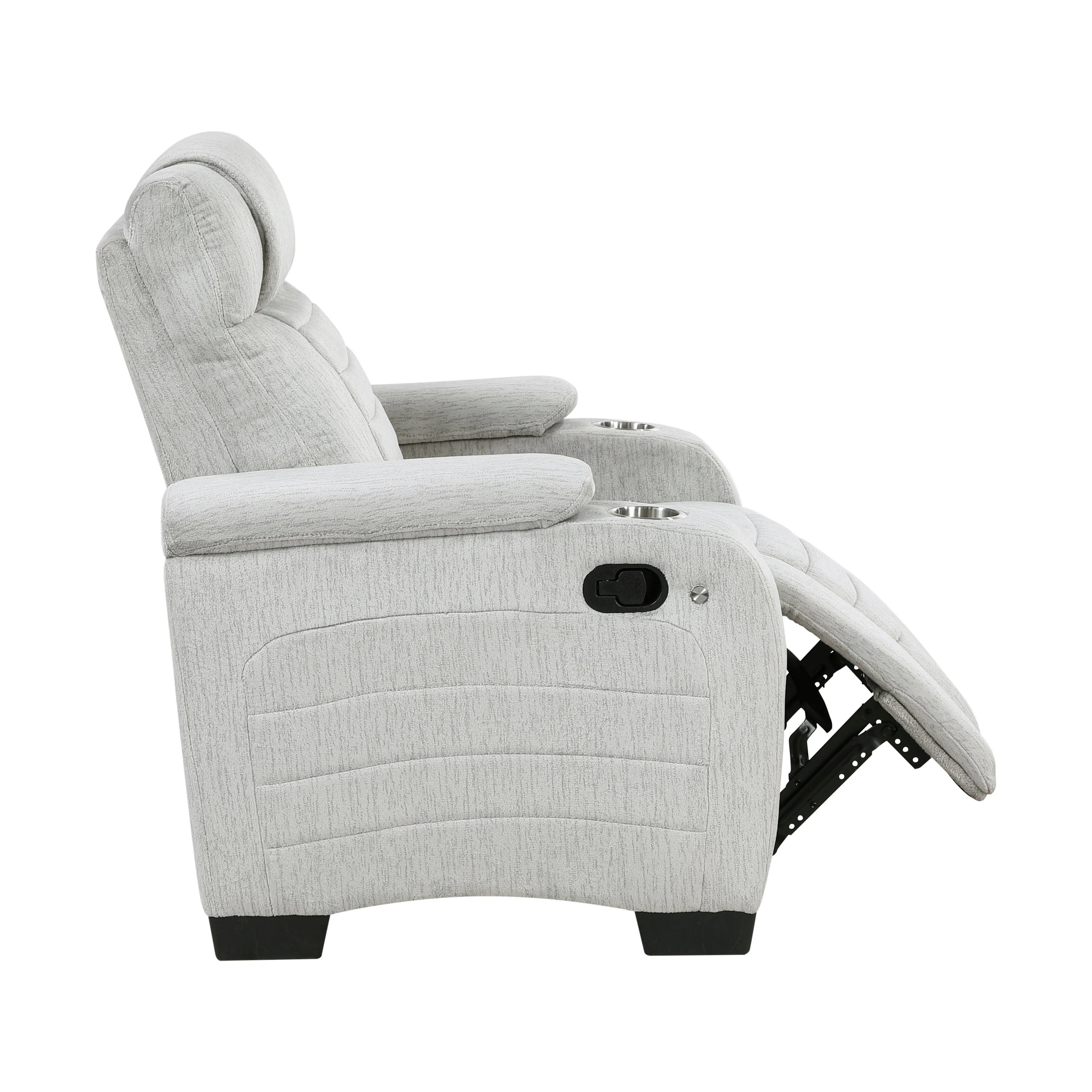 Ronan Light Gray Reclining Chair - Image 11