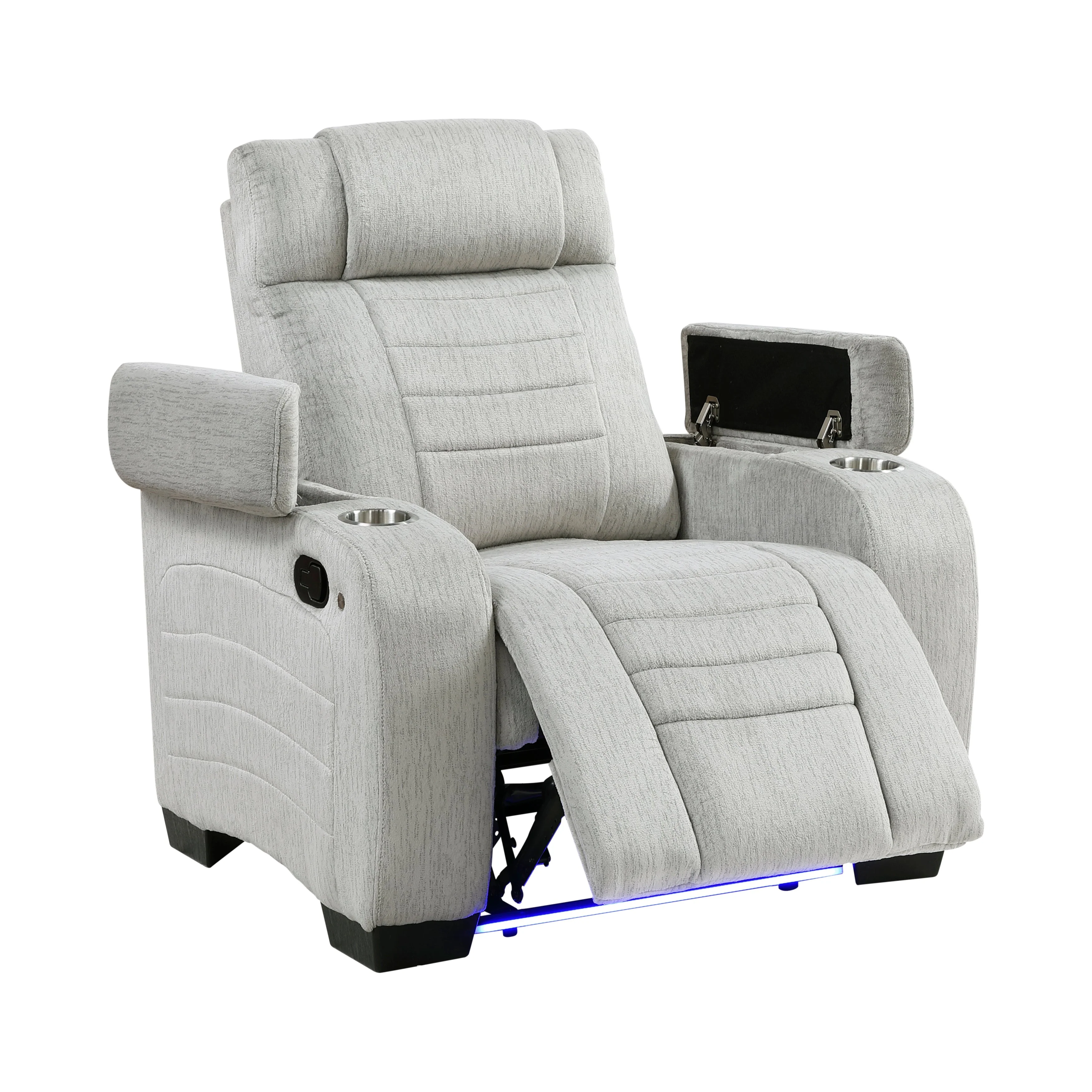Ronan Light Gray Reclining Chair - Image 9