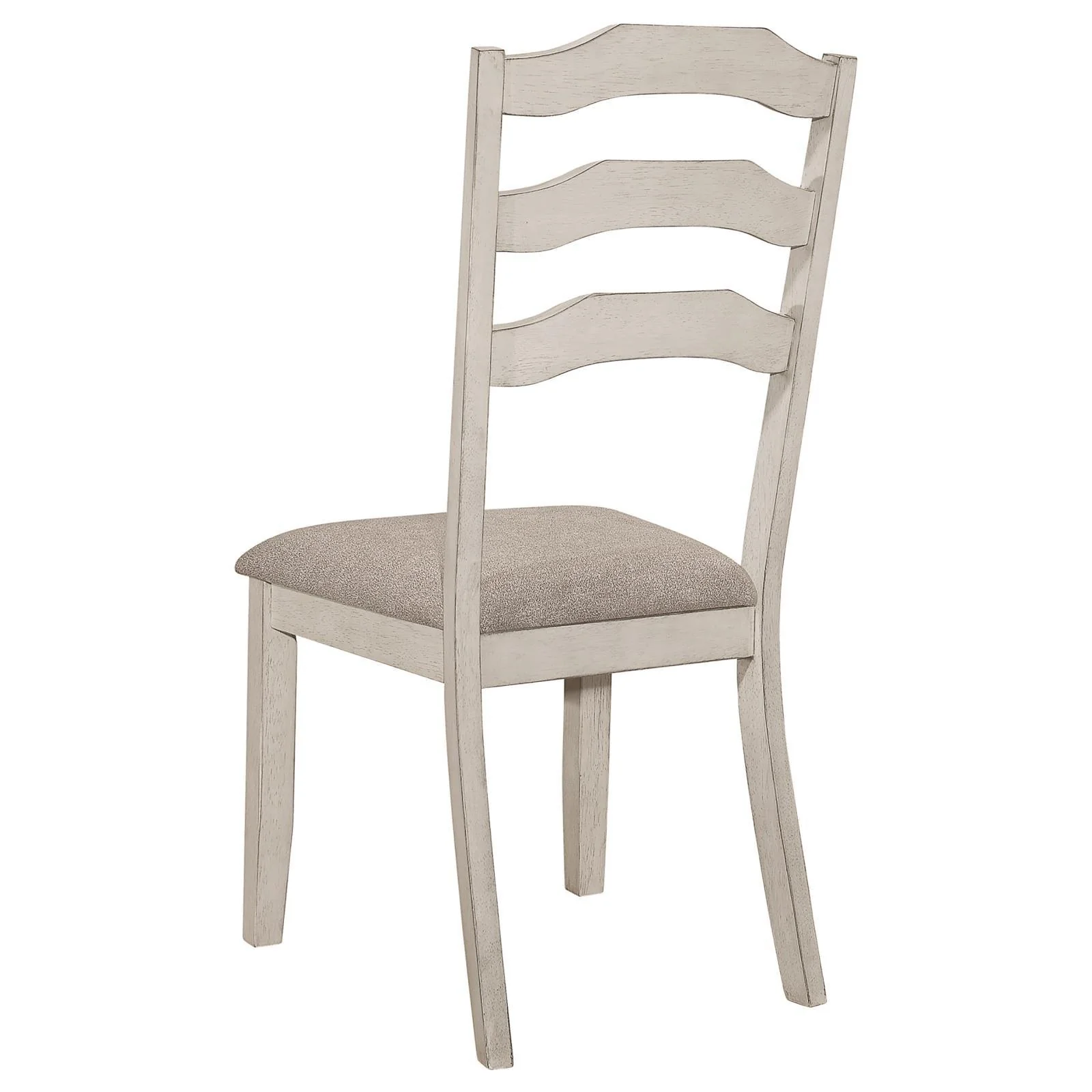 Ronnie Ladder Back Padded Seat Dining Side Chair Khaki and Rustic Cream (Set of 2) - Image 6