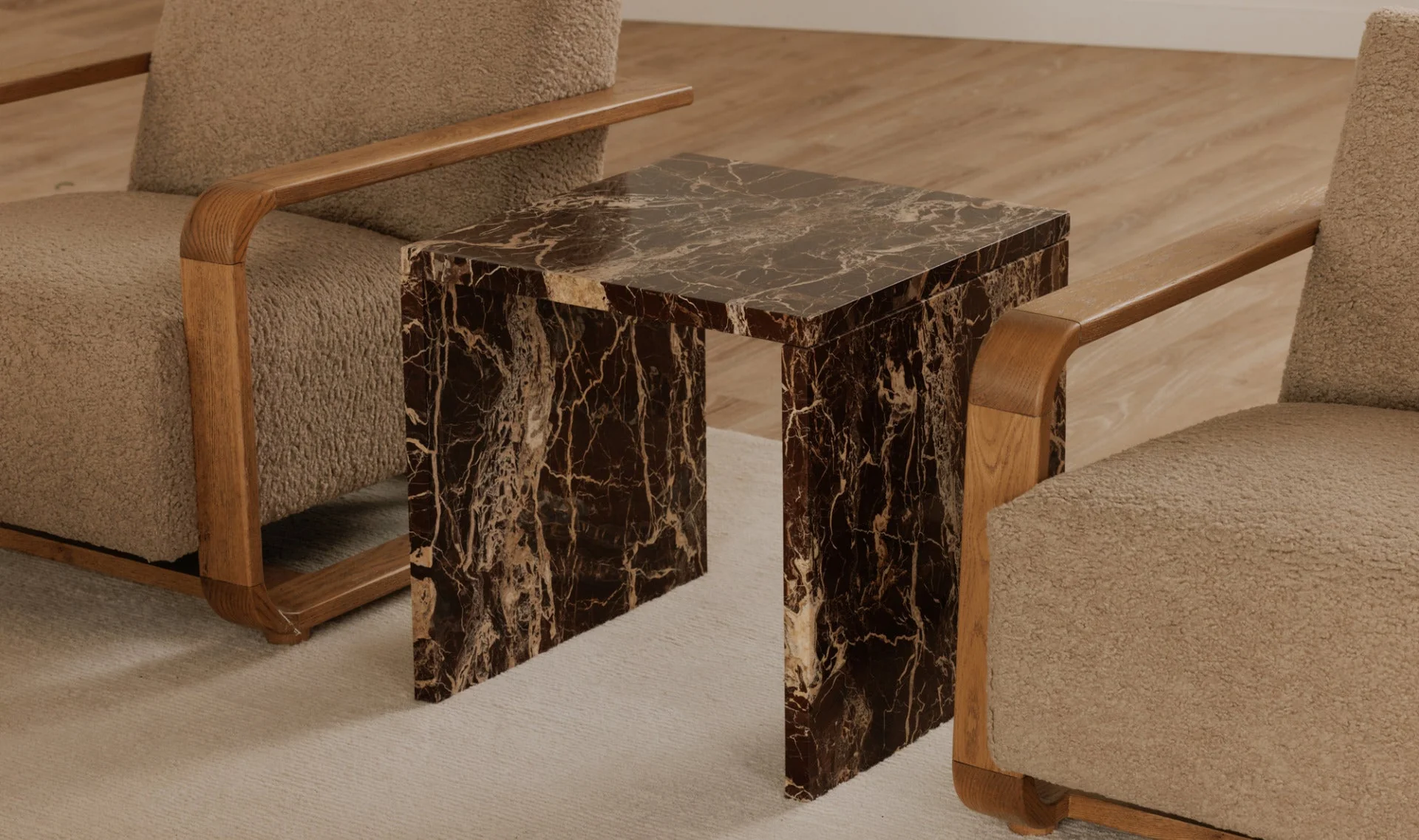 Rosa Accent Table Rosso Levanto Marble - Image 11