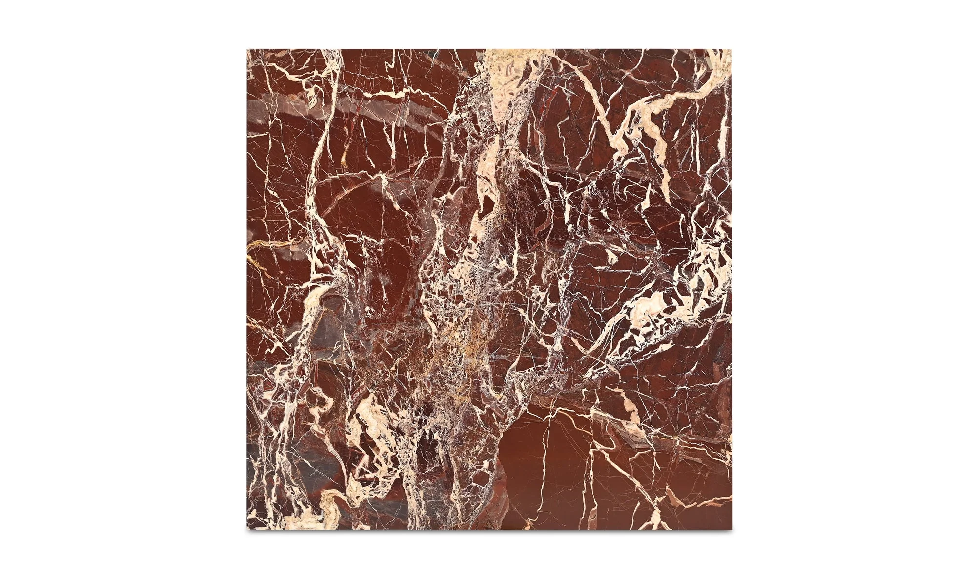 Rosa Accent Table Rosso Levanto Marble - Image 8