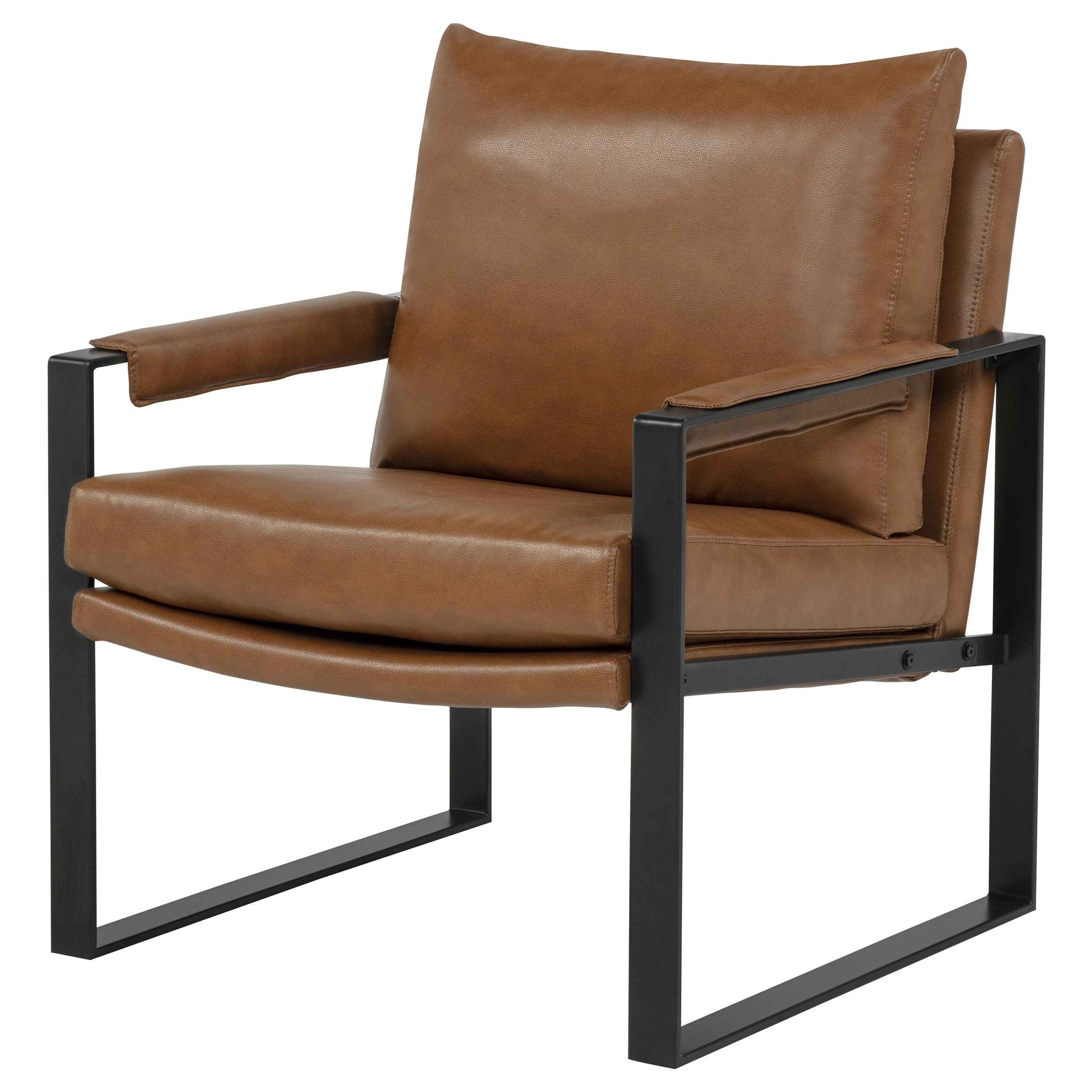 Rosalind Brown Upholstered Track Arm Accent Chair - Image 4