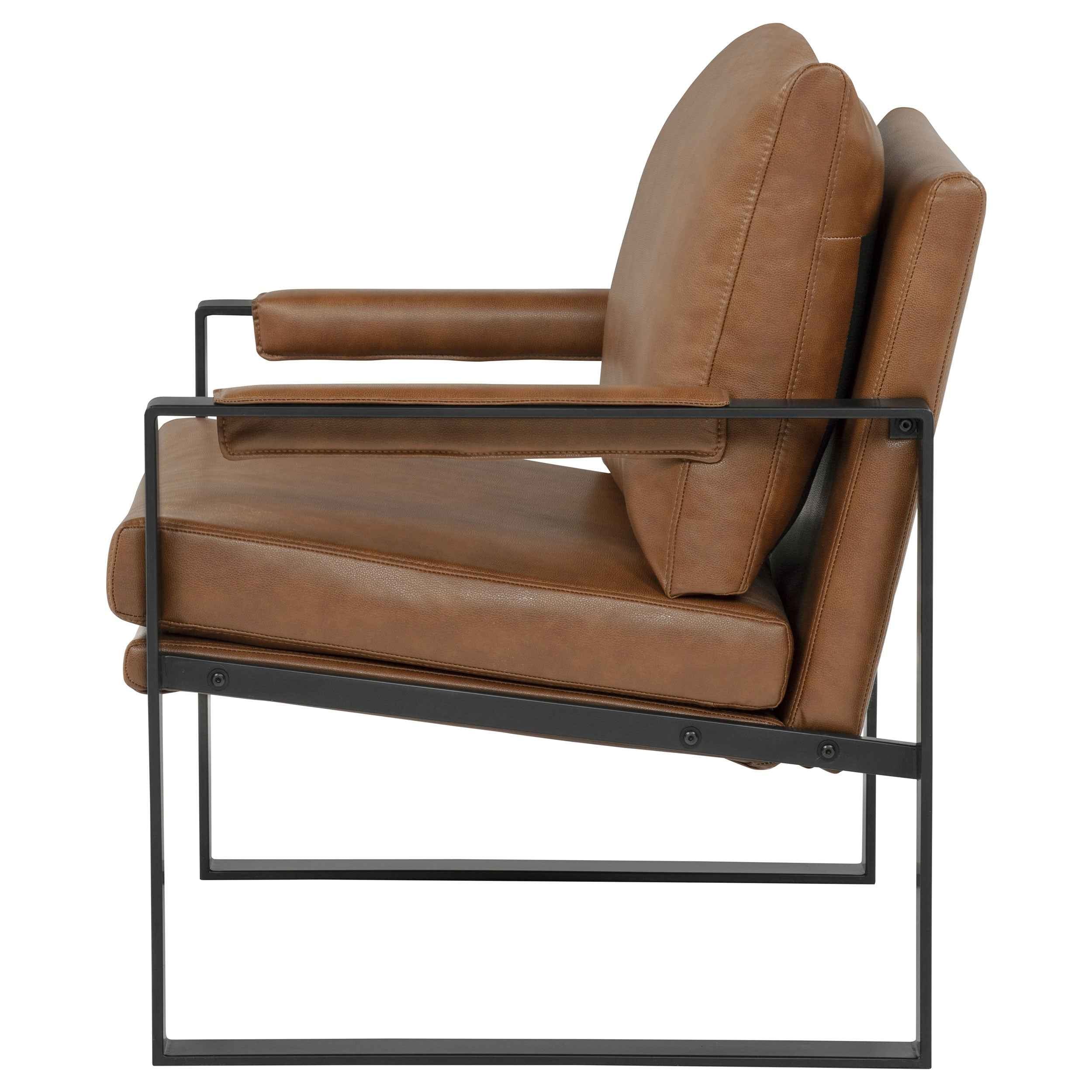 Rosalind Brown Upholstered Track Arm Accent Chair - Image 5