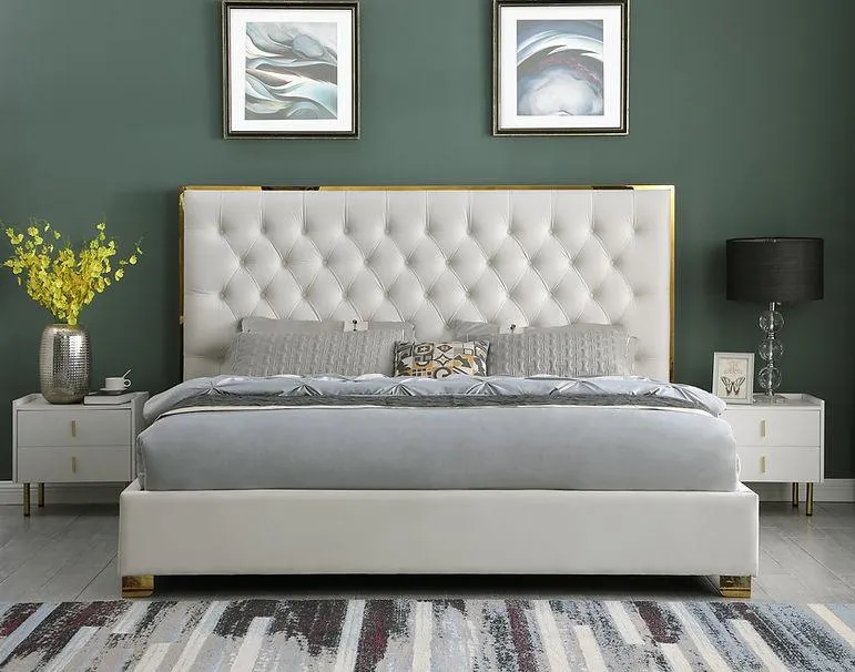 Rose Cream Queen Platform Bed - Image 3