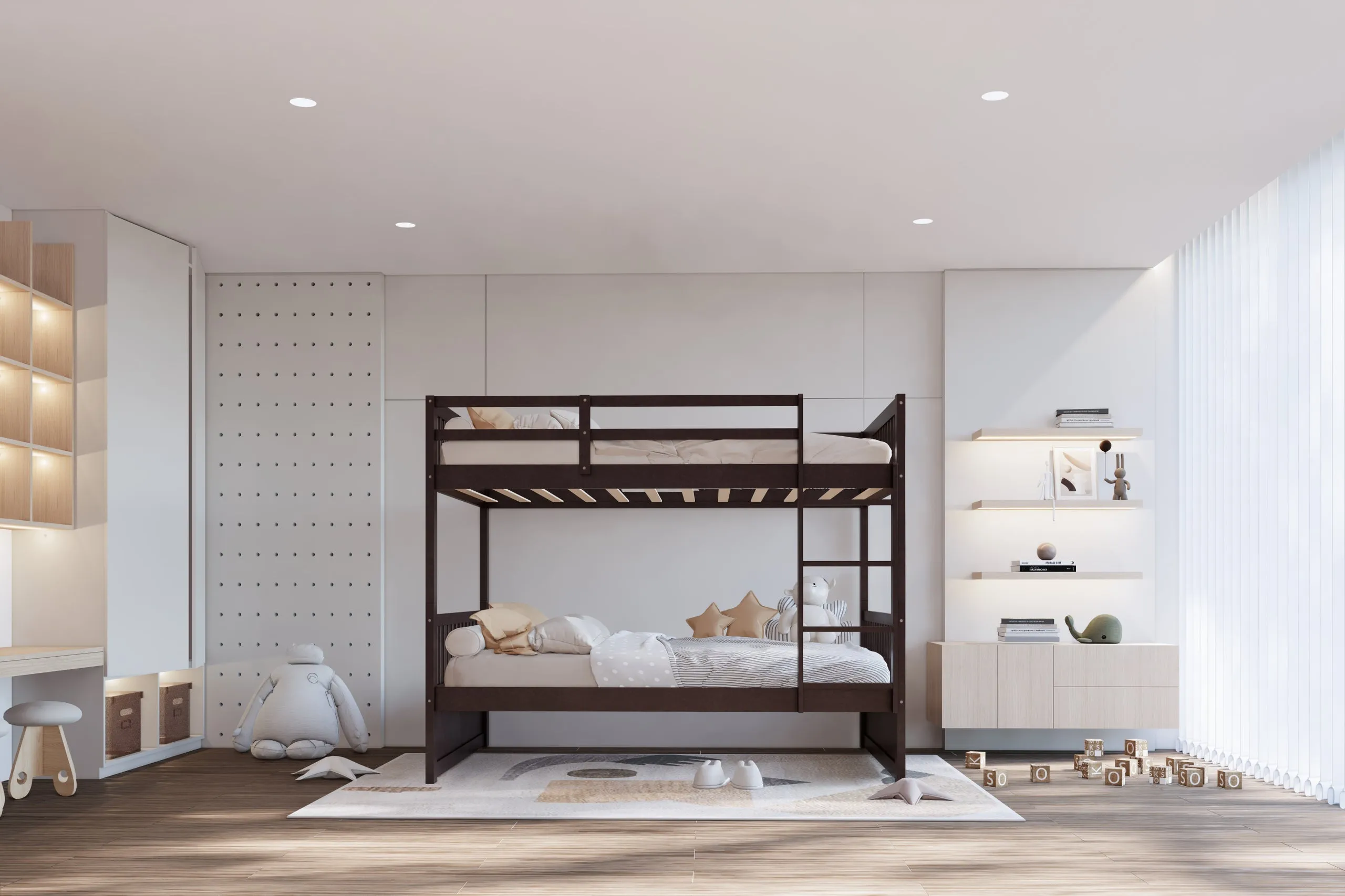 Rose Twin/Twin Bunk Bed Espresso