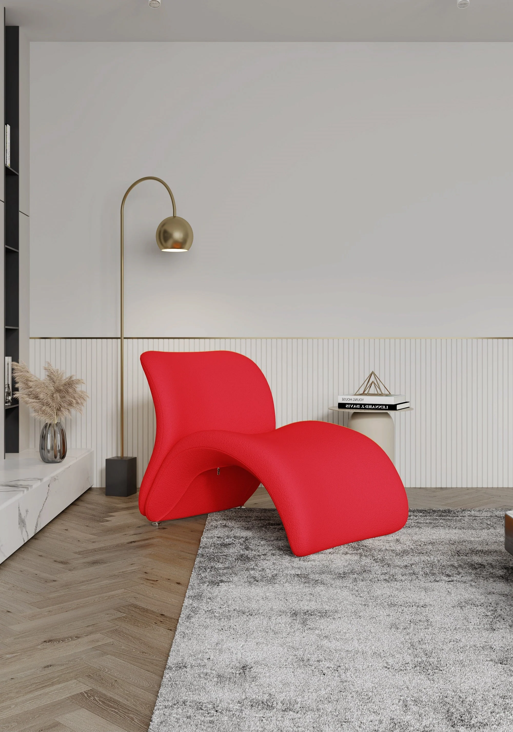 Rosebud Accent Chair in Red - Image 2