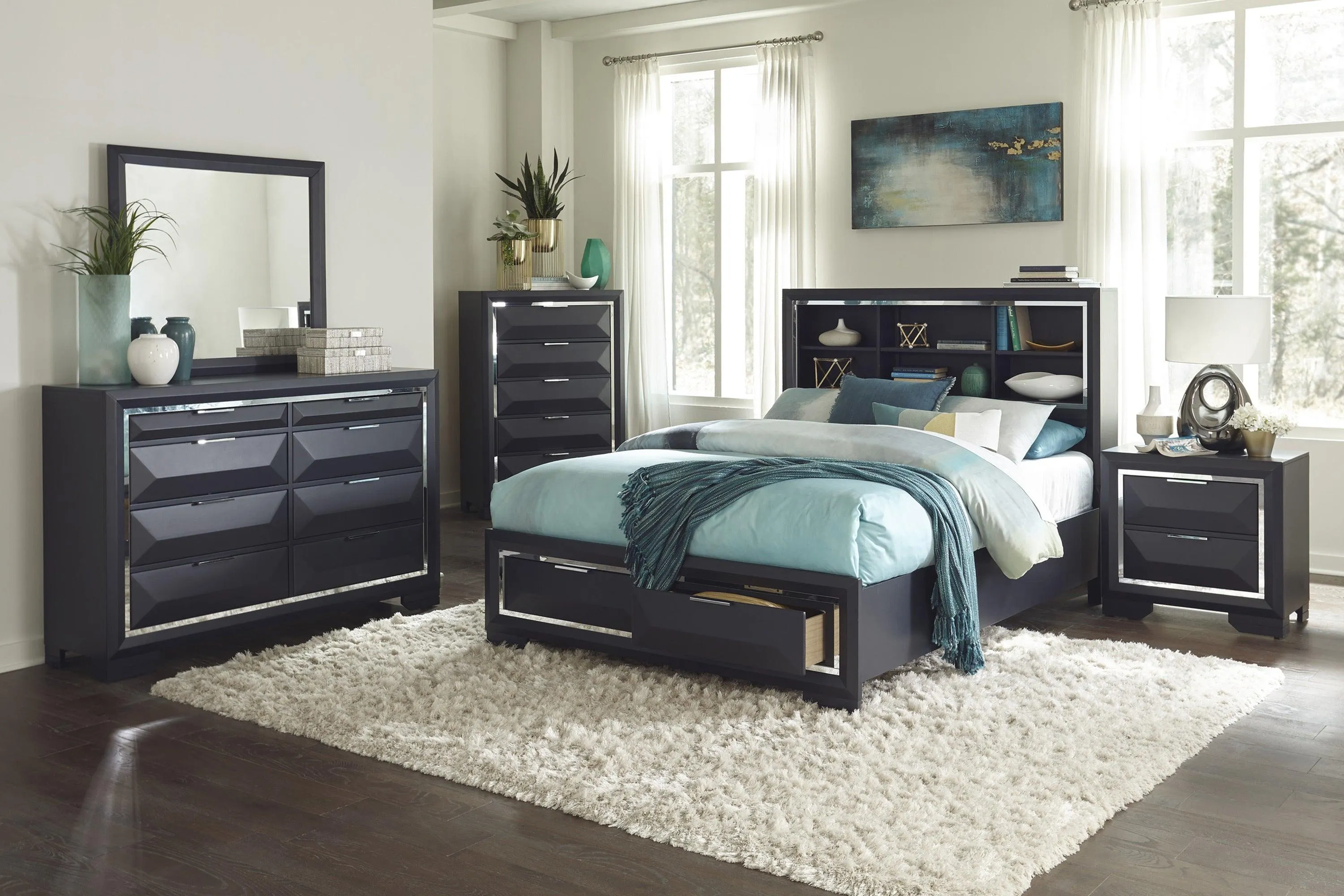 Rosemont Midnight Blue Nightstand - Image 2