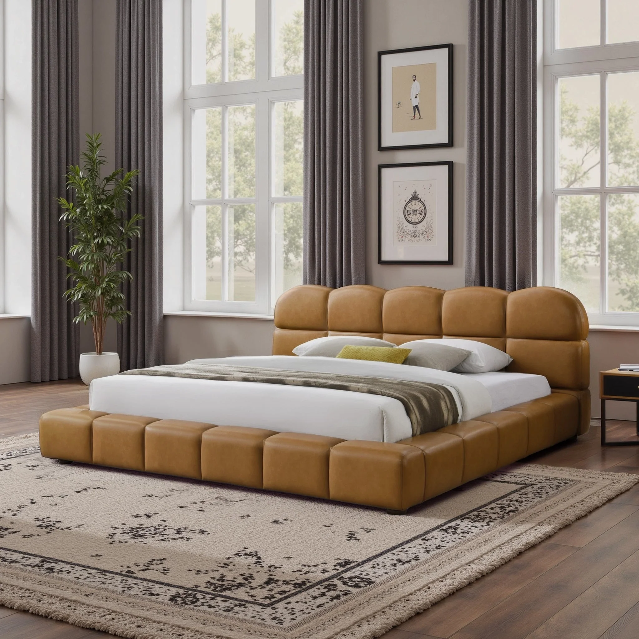 Roswell Luxurious King Size Platform Bed - Image 3