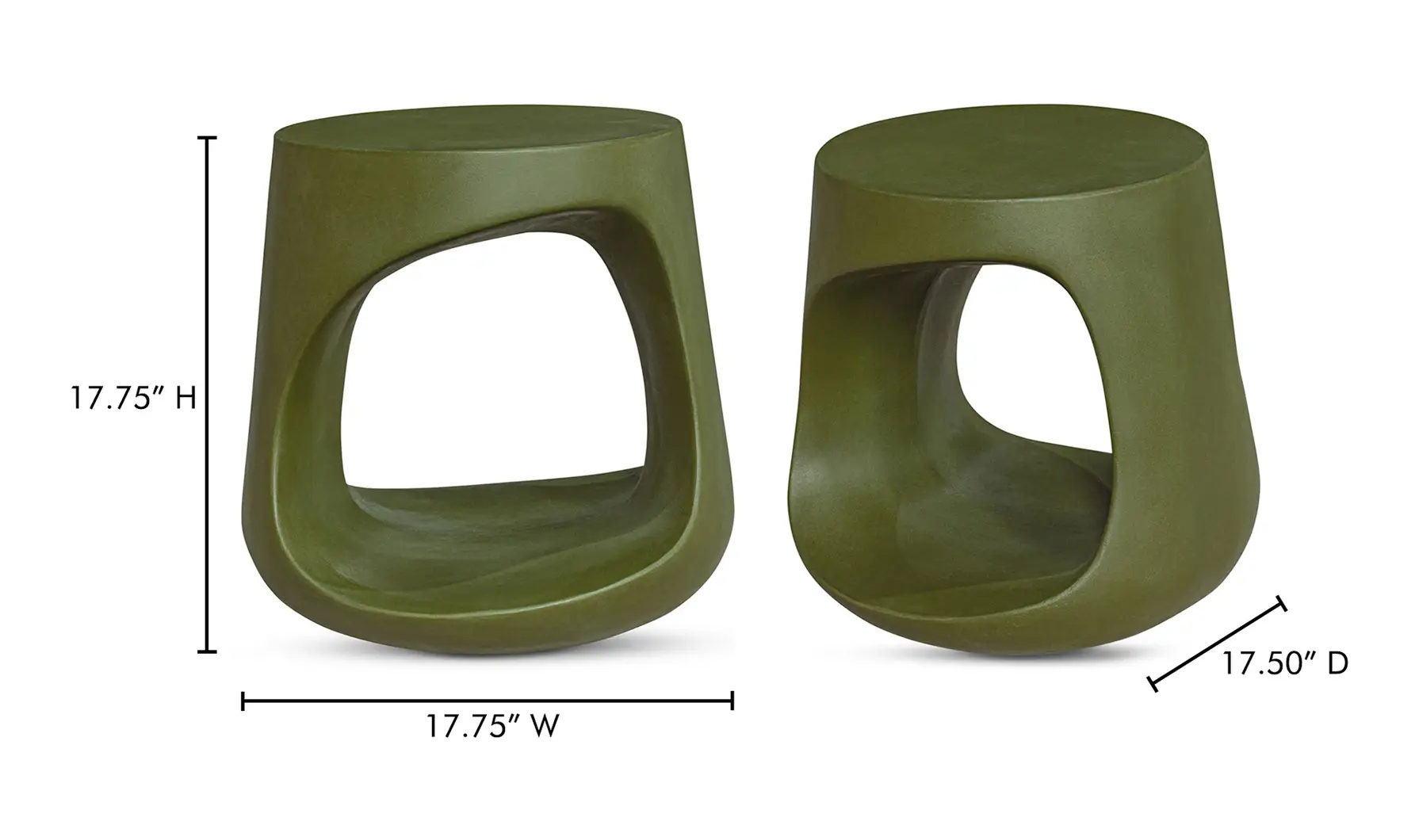 Rothko Outdoor Stool Green - Image 3