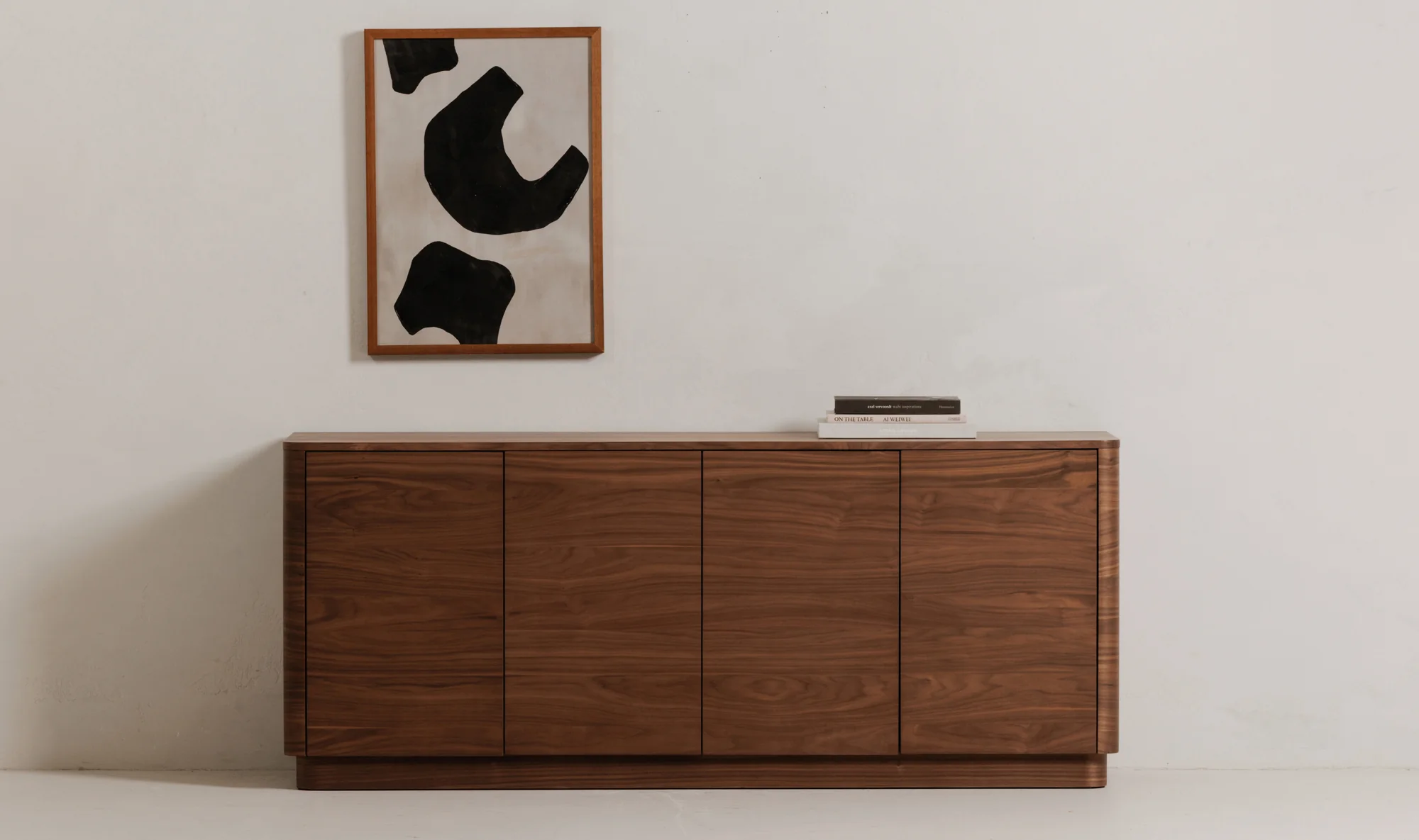 Round Off Sideboard Walnut Brown - Image 8