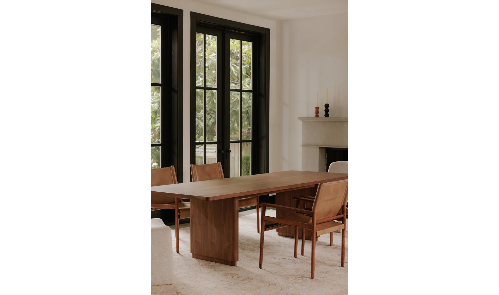 Round Off Small Dining Table Walnut Brown - Image 6