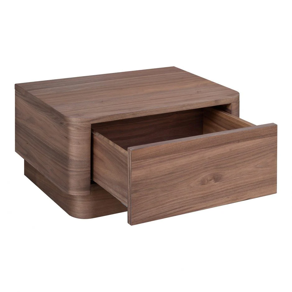 Round Off Small Nightstand Walnut - Image 3