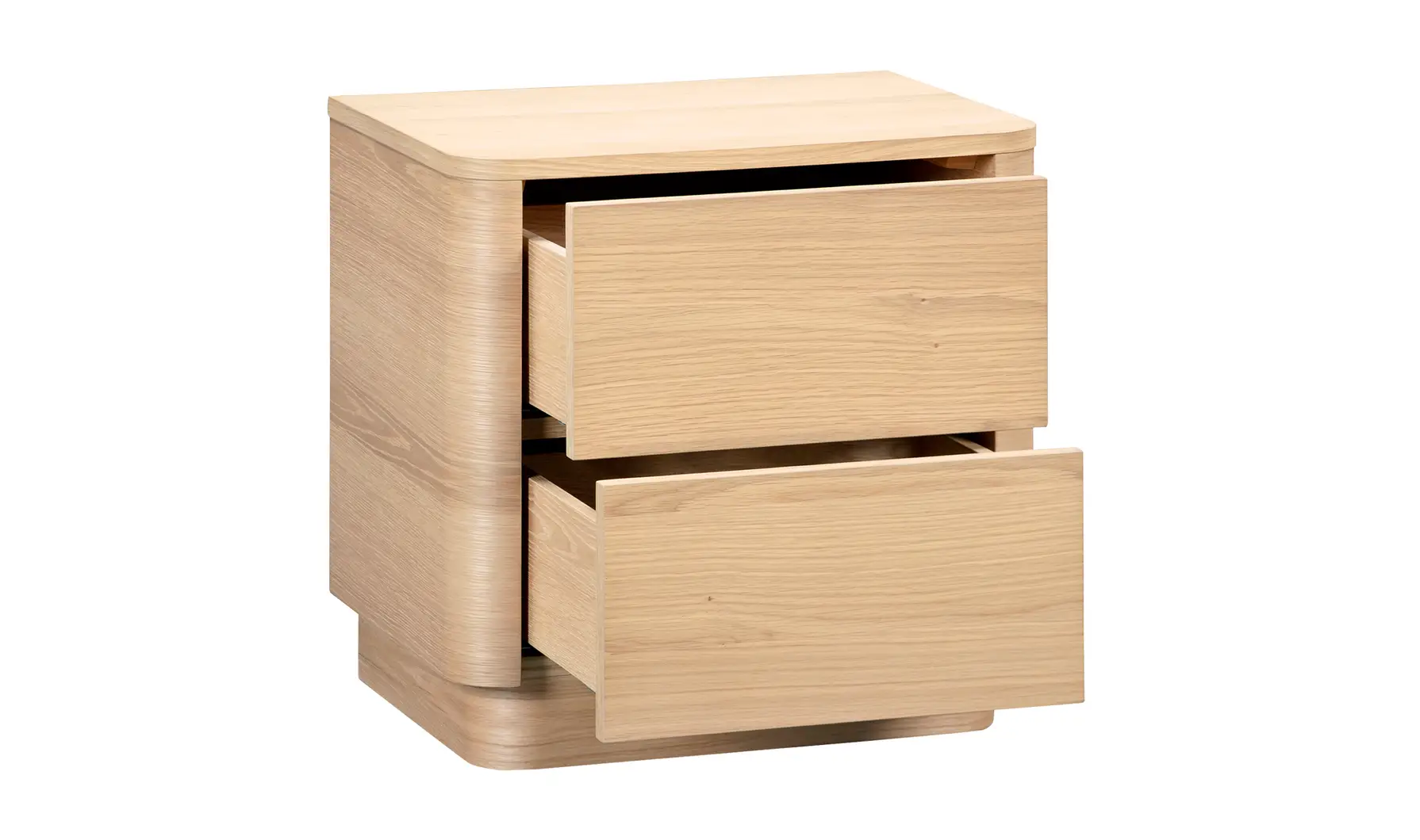 Round Off Tall Nightstand Natural Oak - Image 3