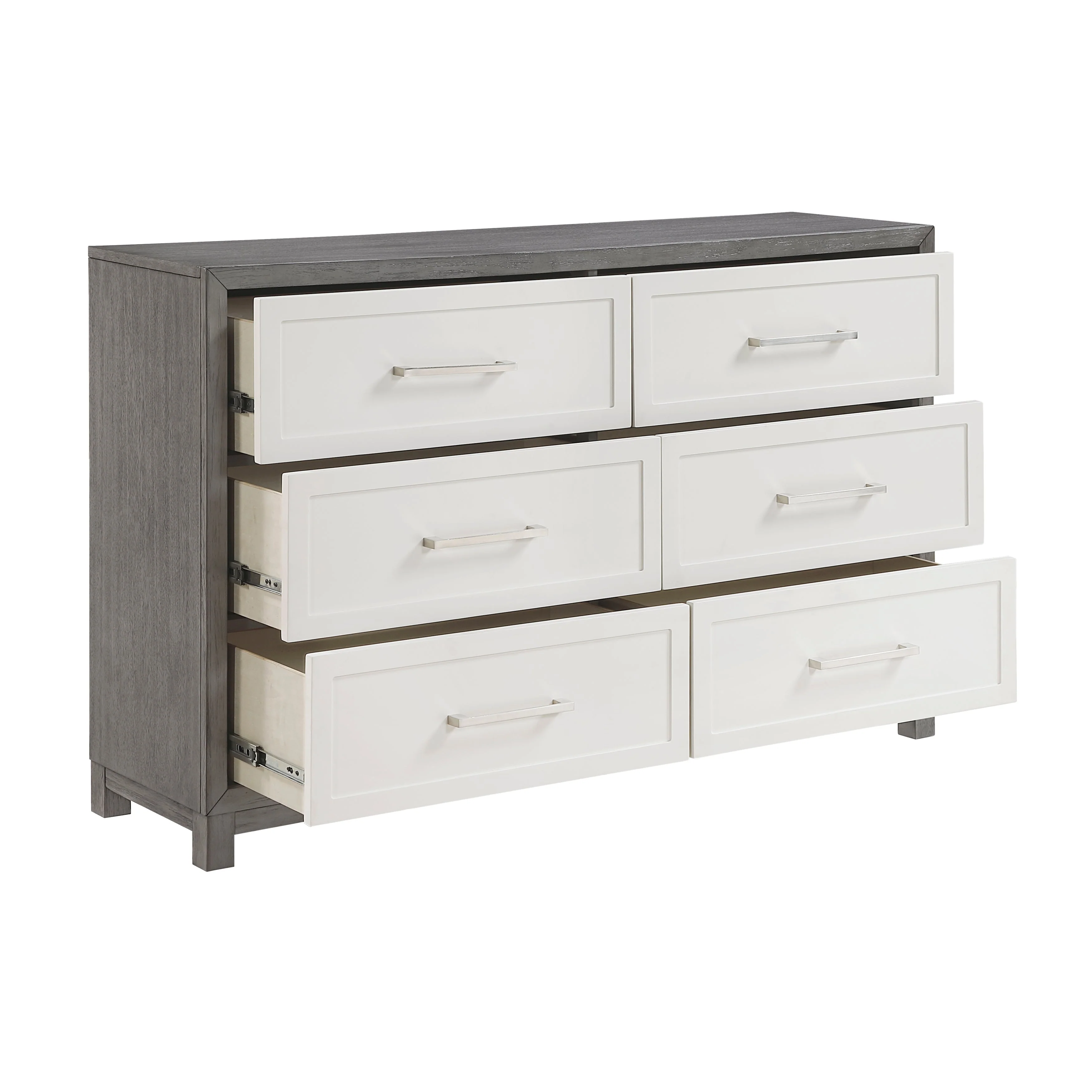 Rowan Ivory/Gray Youth Platform Bedroom Set with Footboard Storage - Image 19