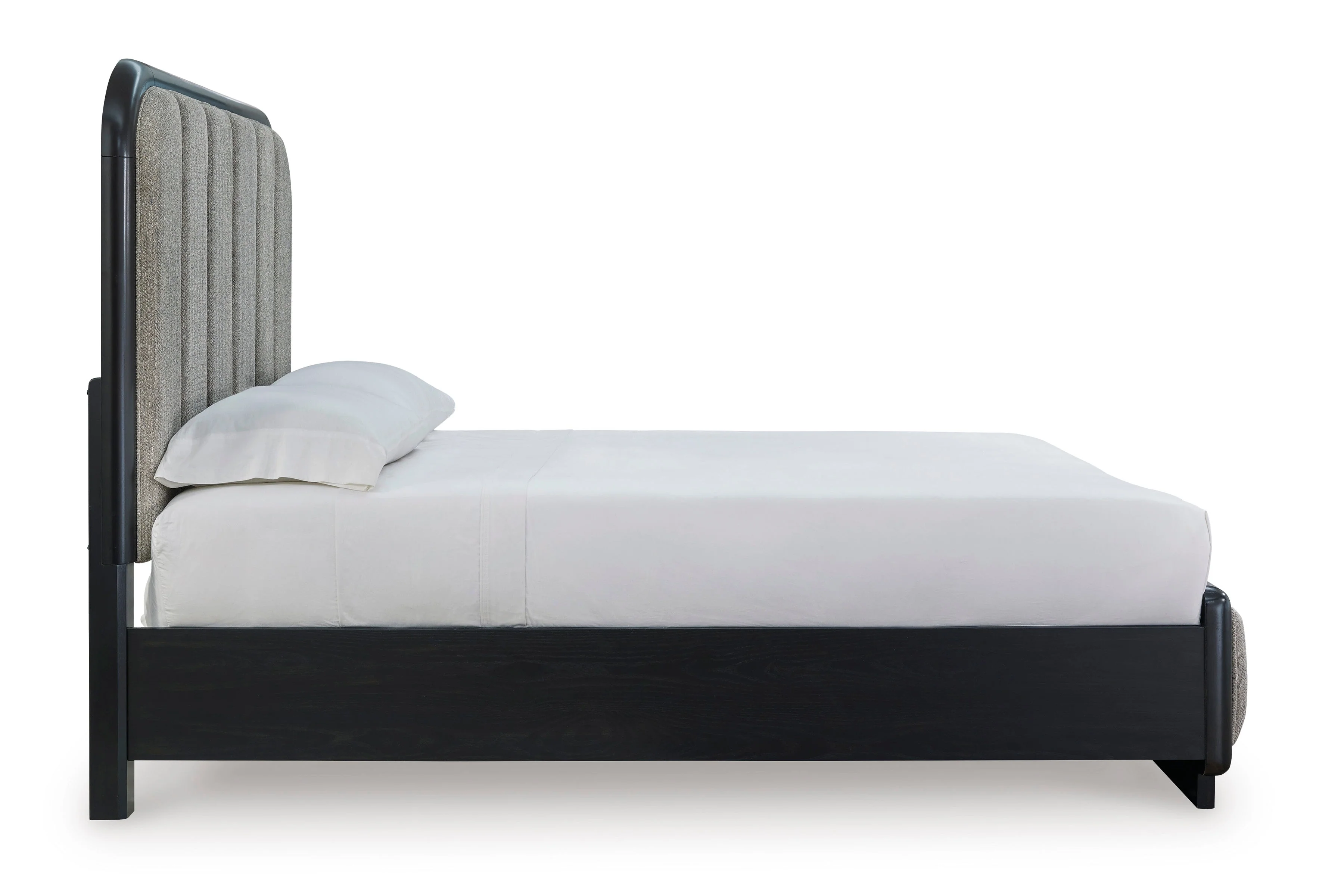 Rowanbeck Gray/Black Upholstered Panel Bedroom Set - Image 6