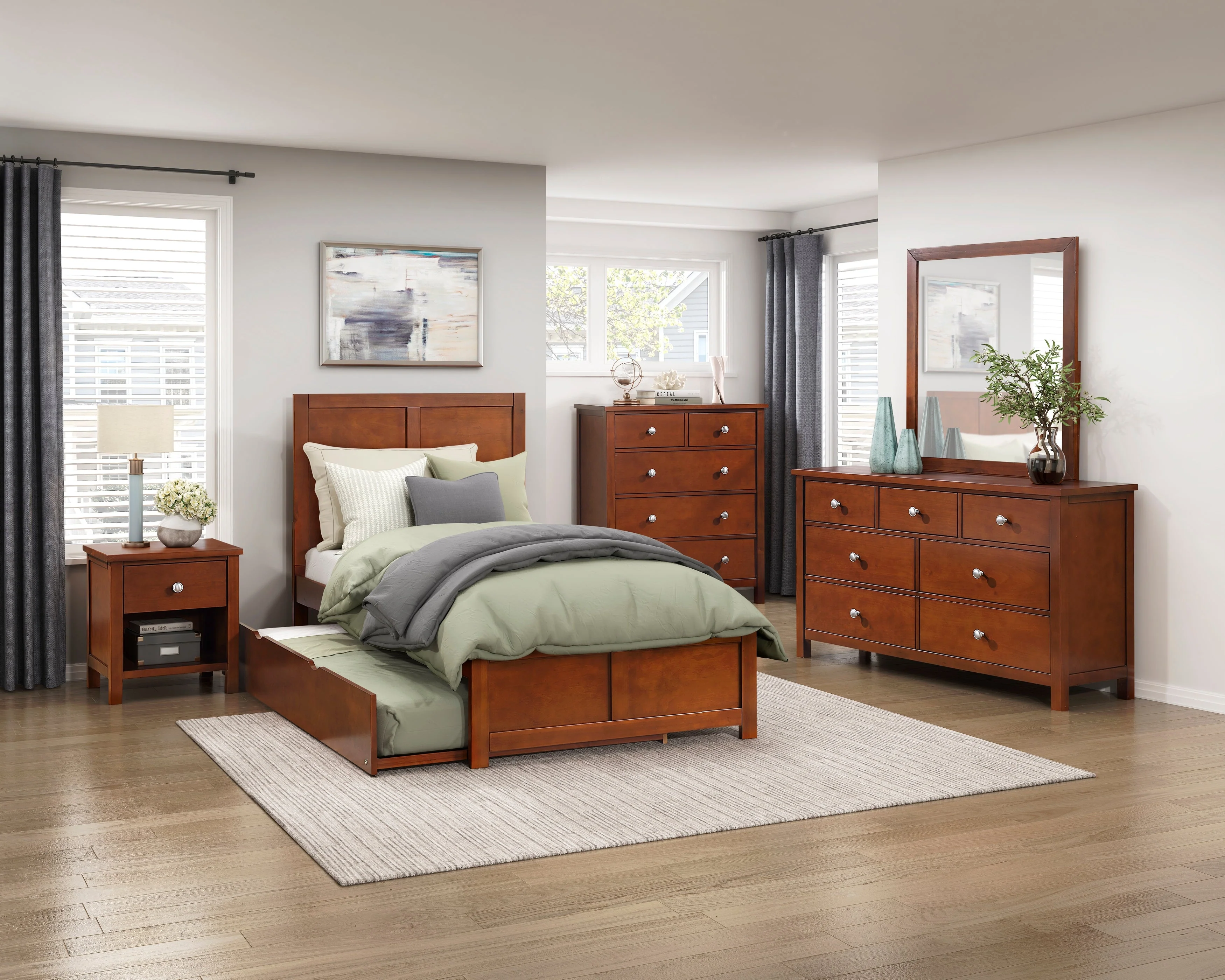 Rowe Dark Cherry Drawer Dresser - Image 6