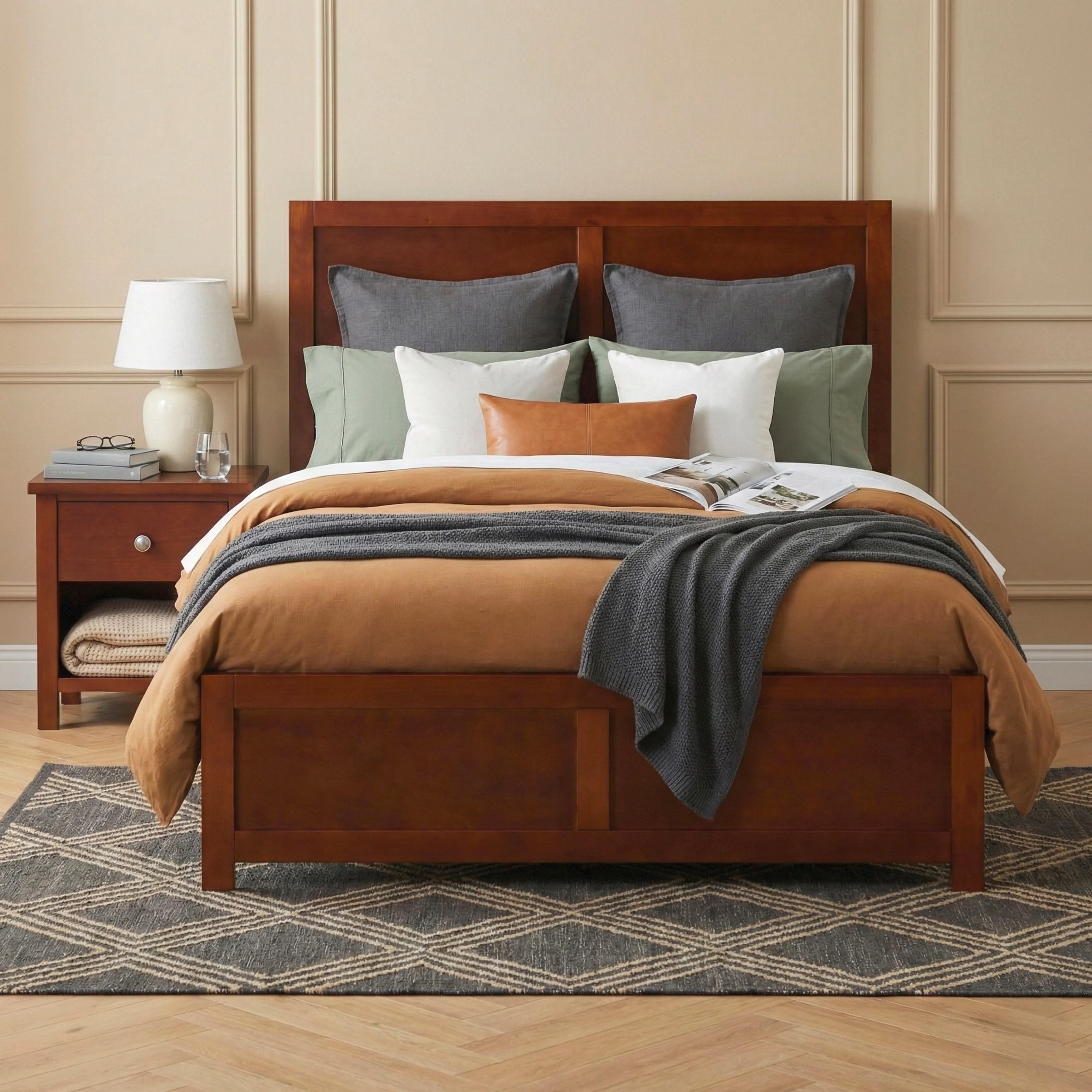 Rowe Dark Cherry Drawer Night Stand - Image 21
