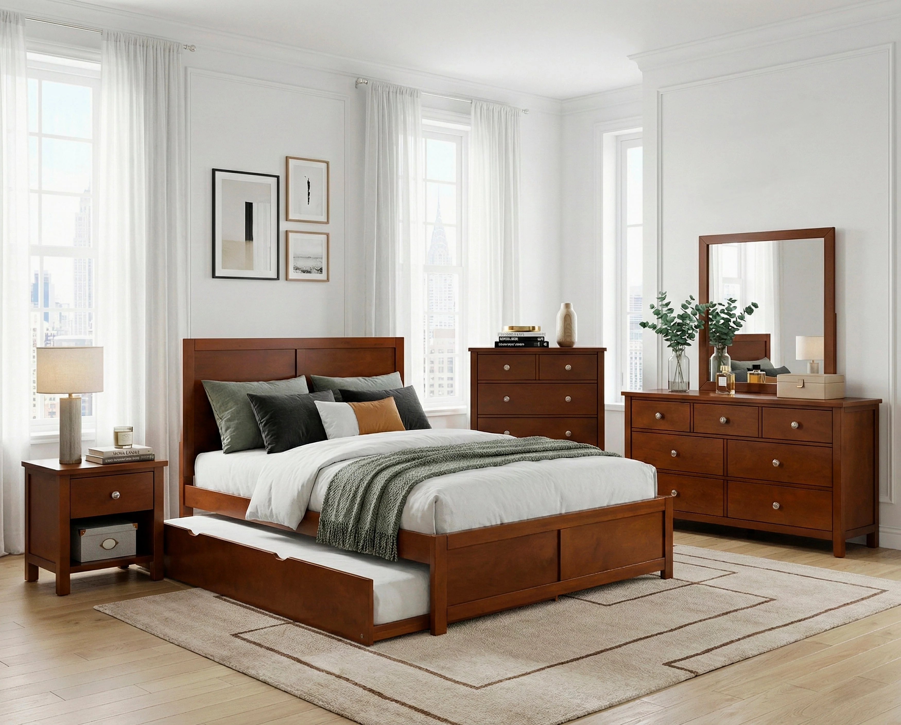 Rowe Dark Cherry Drawer Night Stand - Image 22