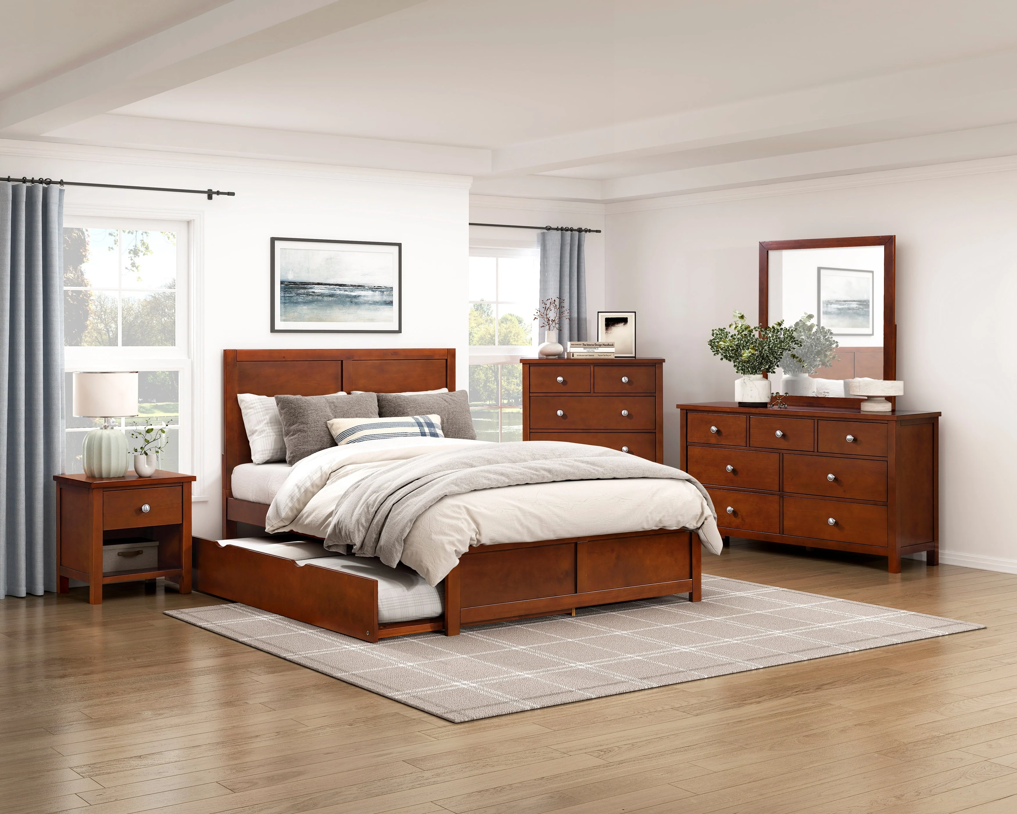 Rowe Dark Cherry Full Platform Bed - Image 32