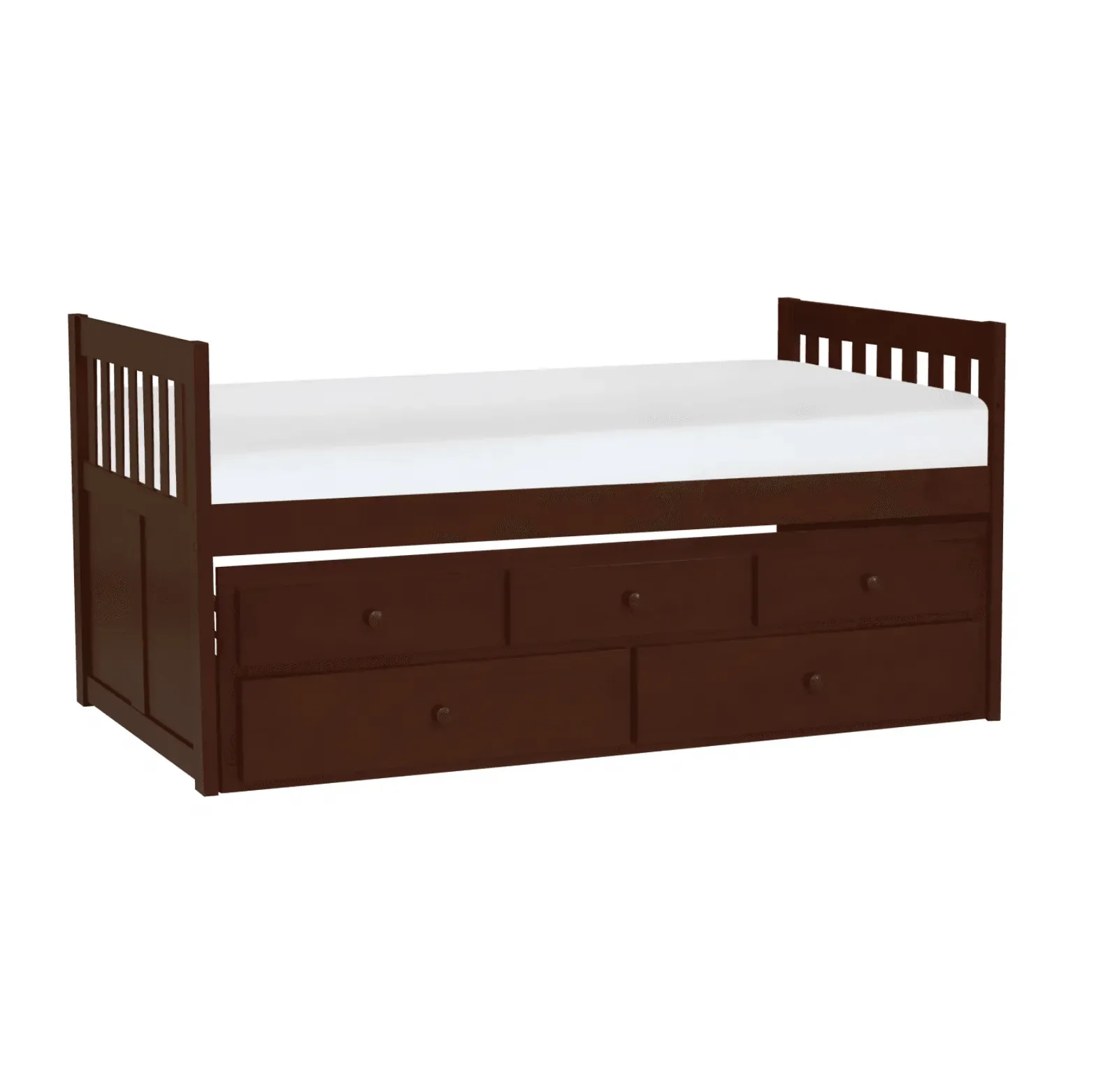 Rowe Dark Cherry Twin Captains Trundle Bed - Image 6