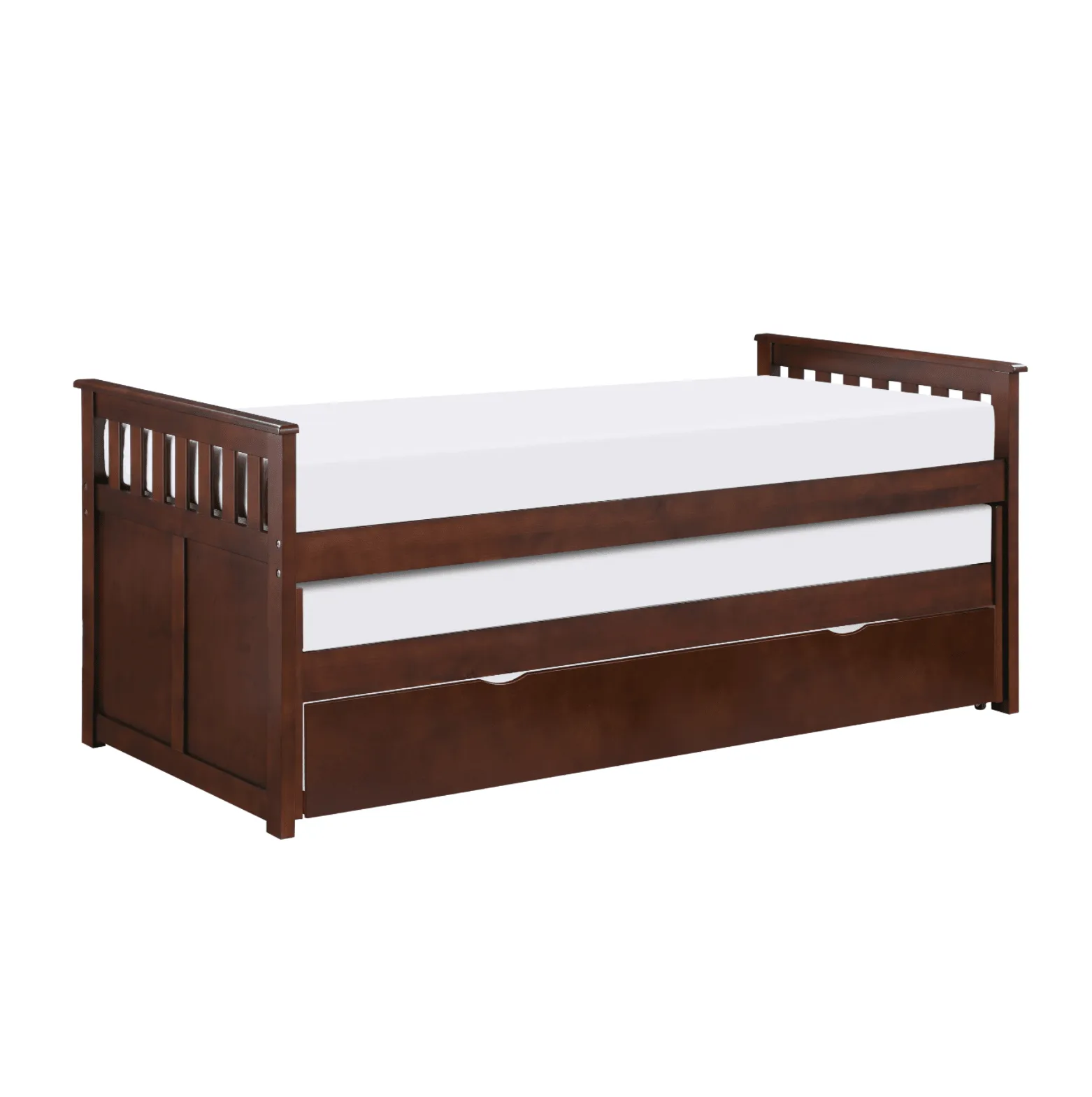 Rowe Dark Cherry Twin/Twin Bed with Twin Trundle - Image 3