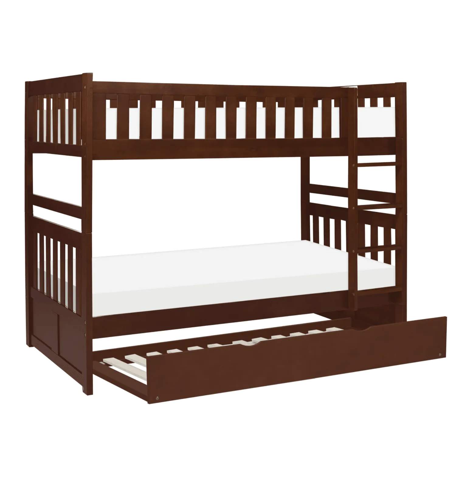 Rowe Dark Cherry Twin/Twin Bunk Bed with Twin Trundle - Image 2