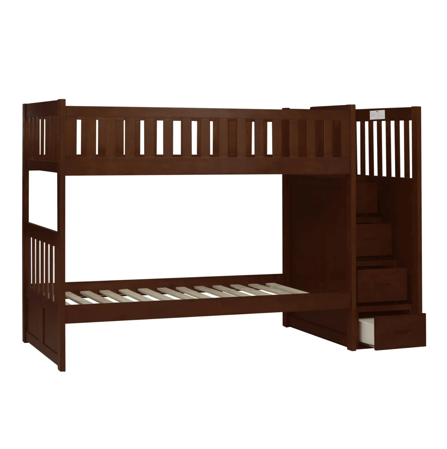 Rowe Dark Cherry Twin/Twin Step Bunk Bed - Image 2
