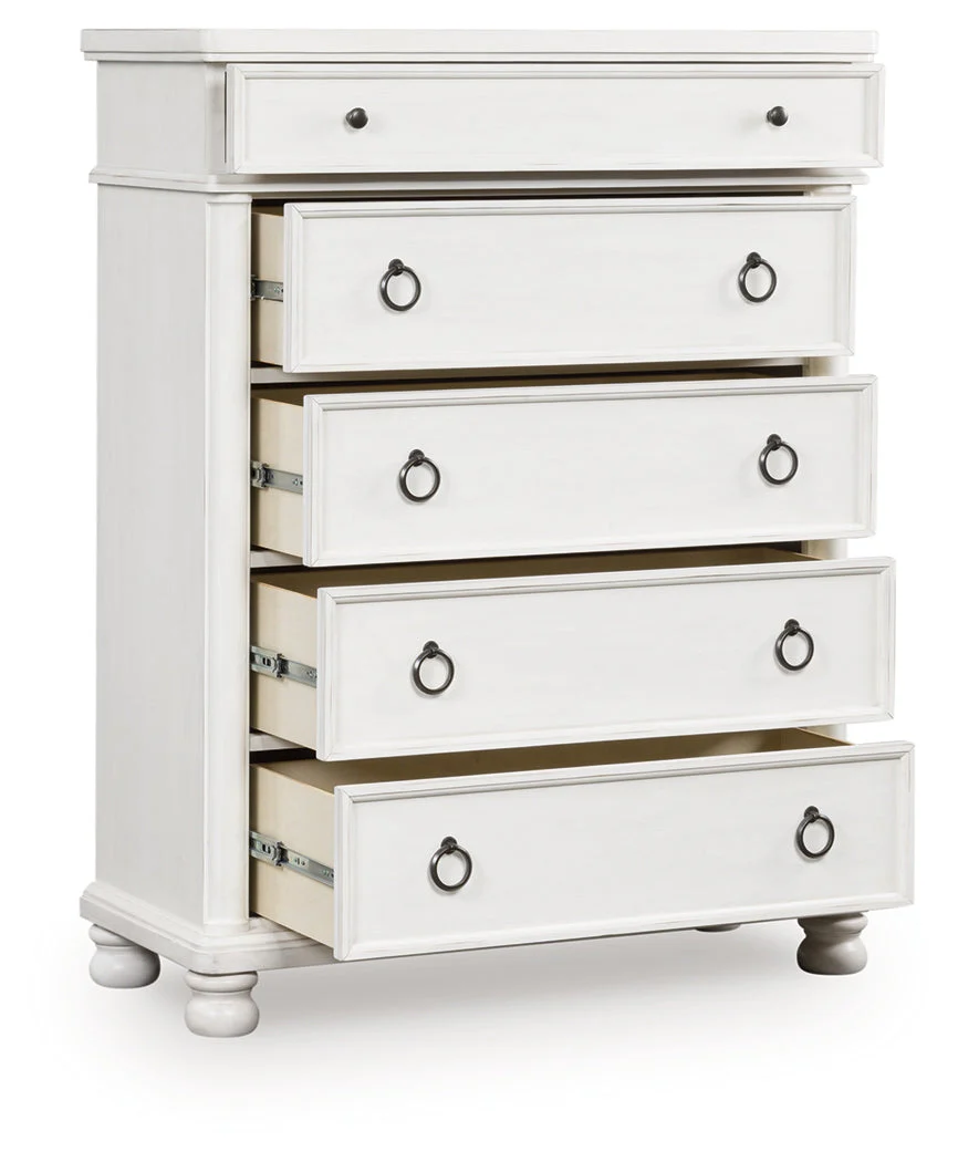 Rowlenstown Antique White Chest of Drawers - Image 2