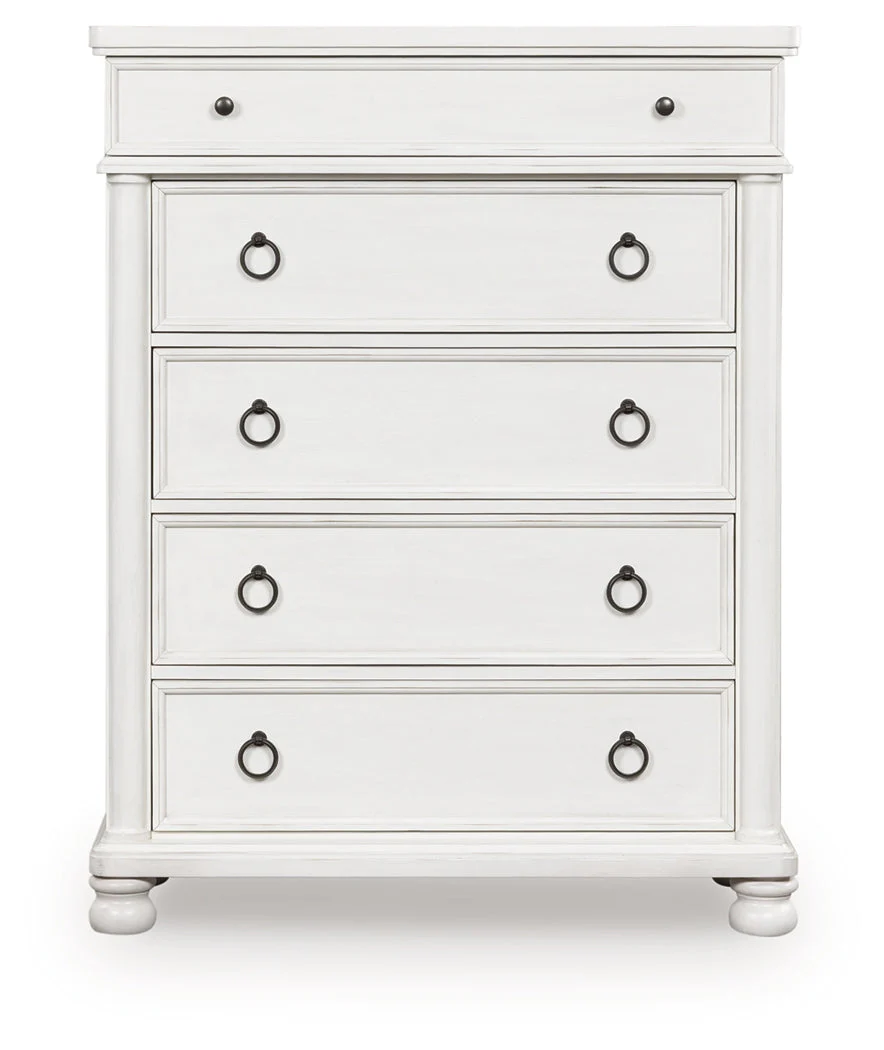 Rowlenstown Antique White Chest of Drawers - Image 3