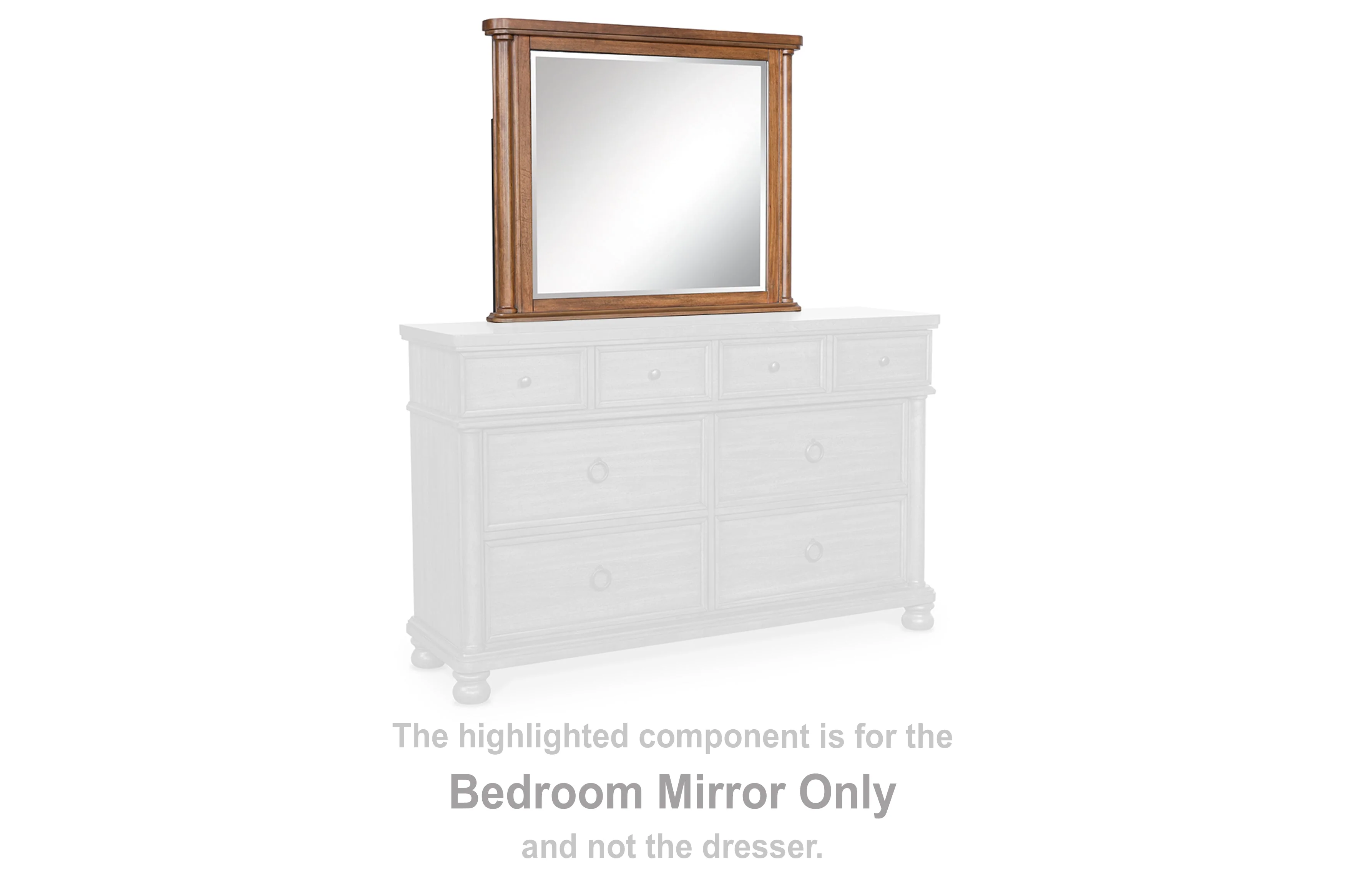 Rowlenstown Brown Bedroom Mirror - Image 2