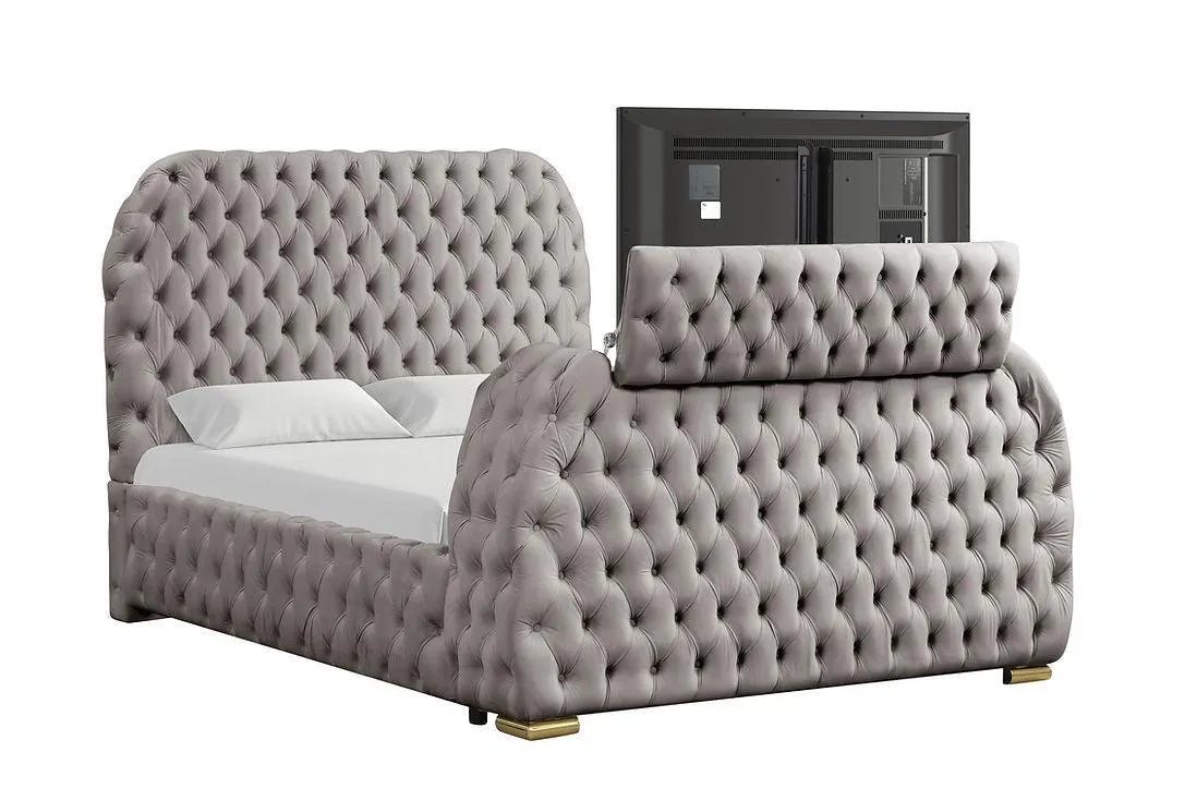 Royal Grey Queen Platform Bed - Image 2