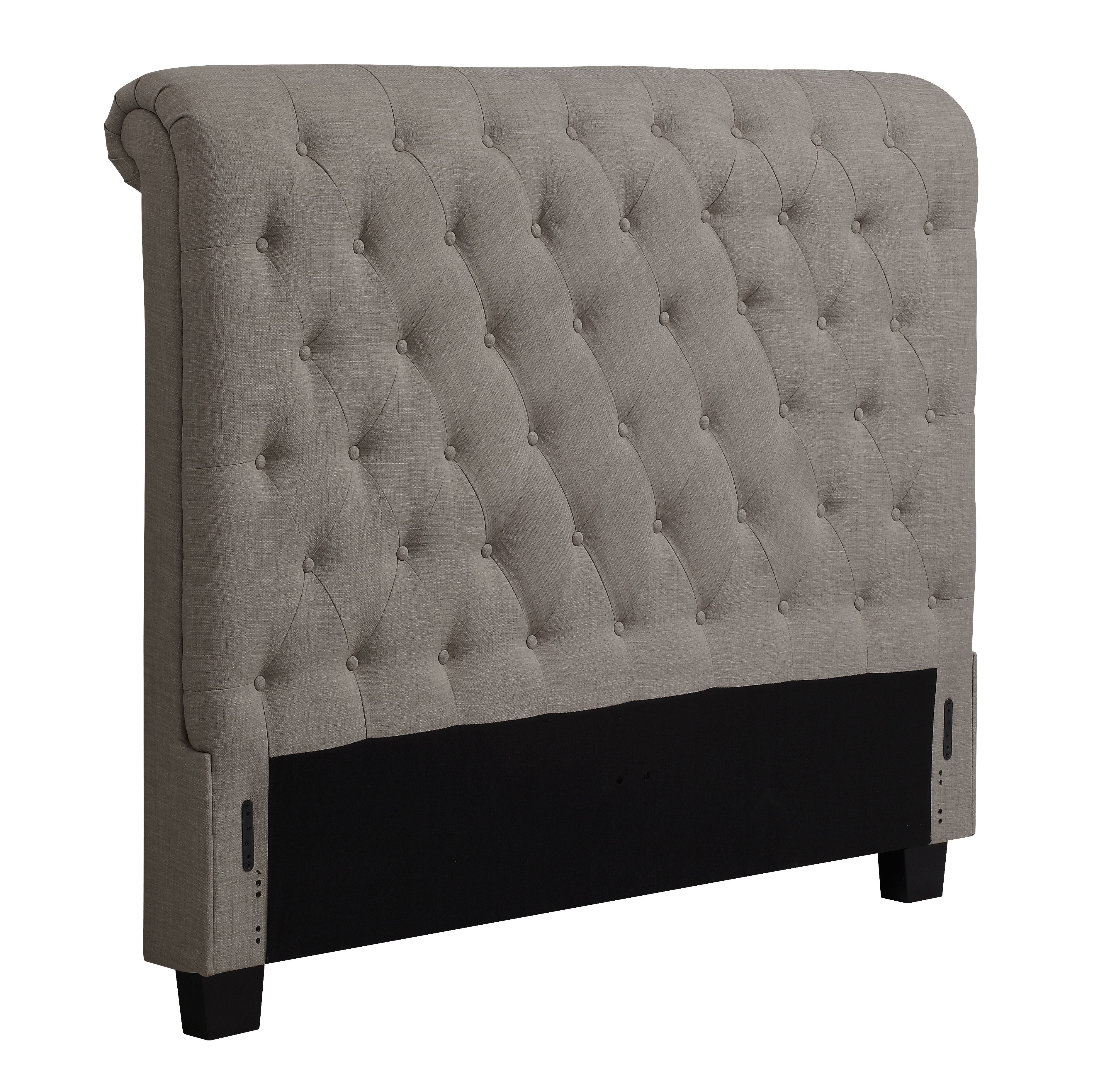 Royal Tufted Upholstered Headboard in Dolphin Linen - Image 6