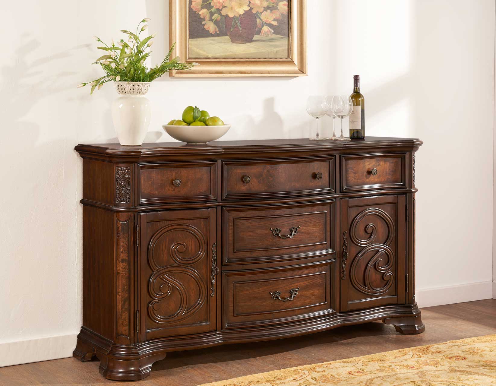 Royale Brown Pecan Dining Room Set - Image 10