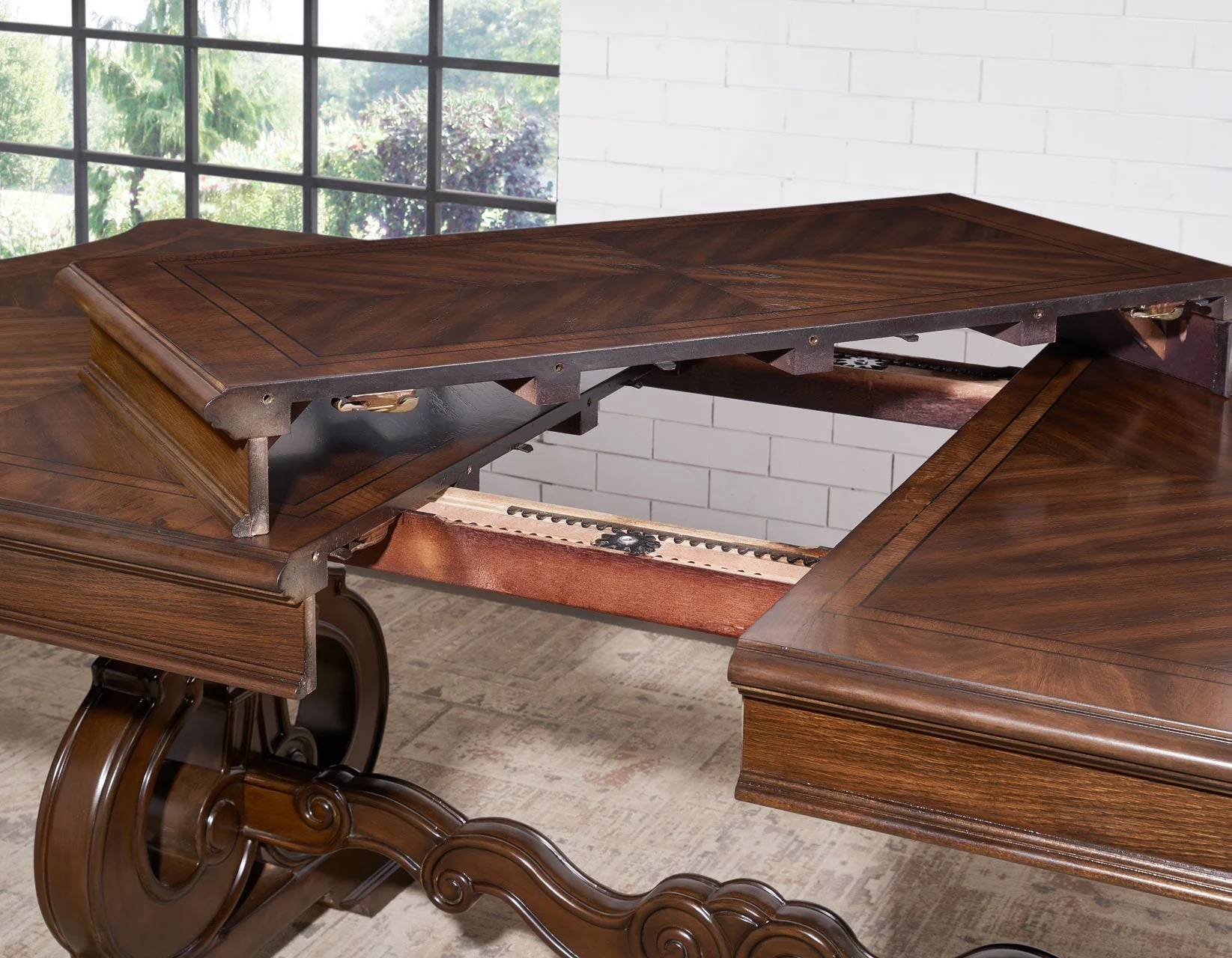 Royale Brown Pecan Dining Room Set - Image 4