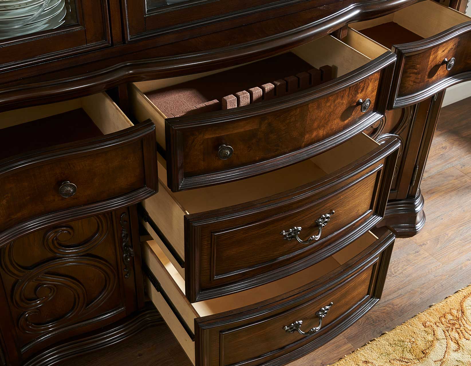 Royale Brown Pecan Dining Room Set - Image 9