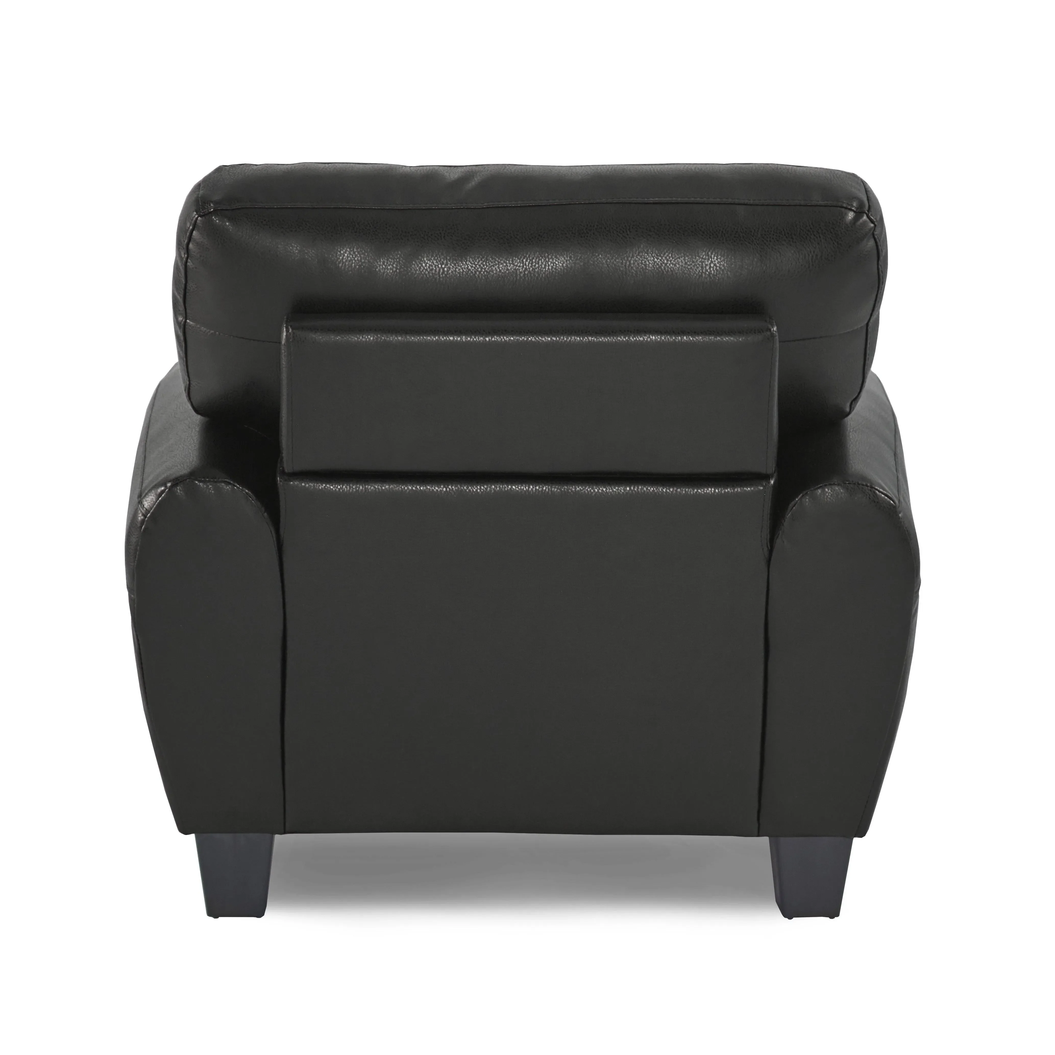 Rubin Black Faux Leather Chair - Image 7