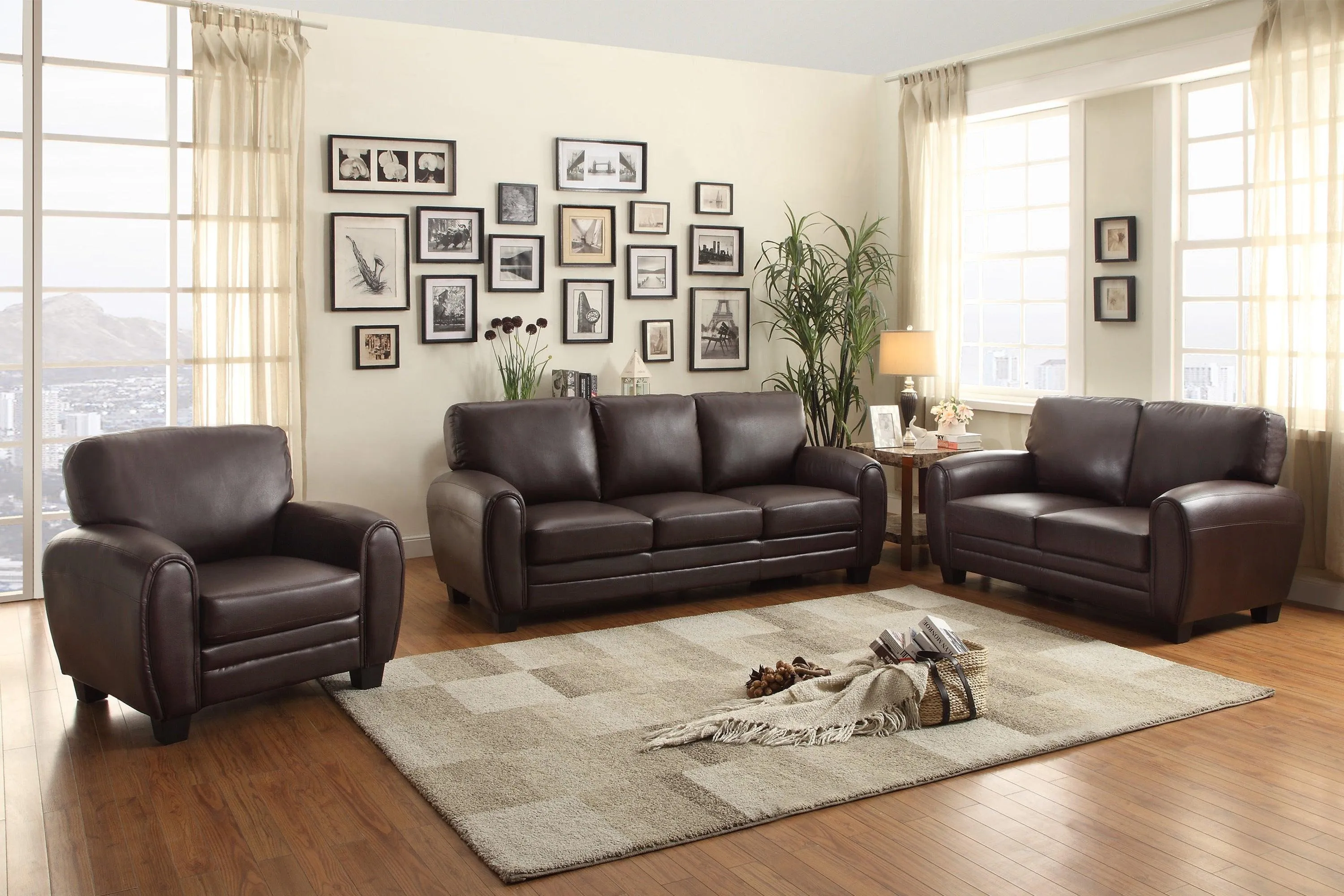 Rubin Dark Brown Faux Leather Chair - Image 3