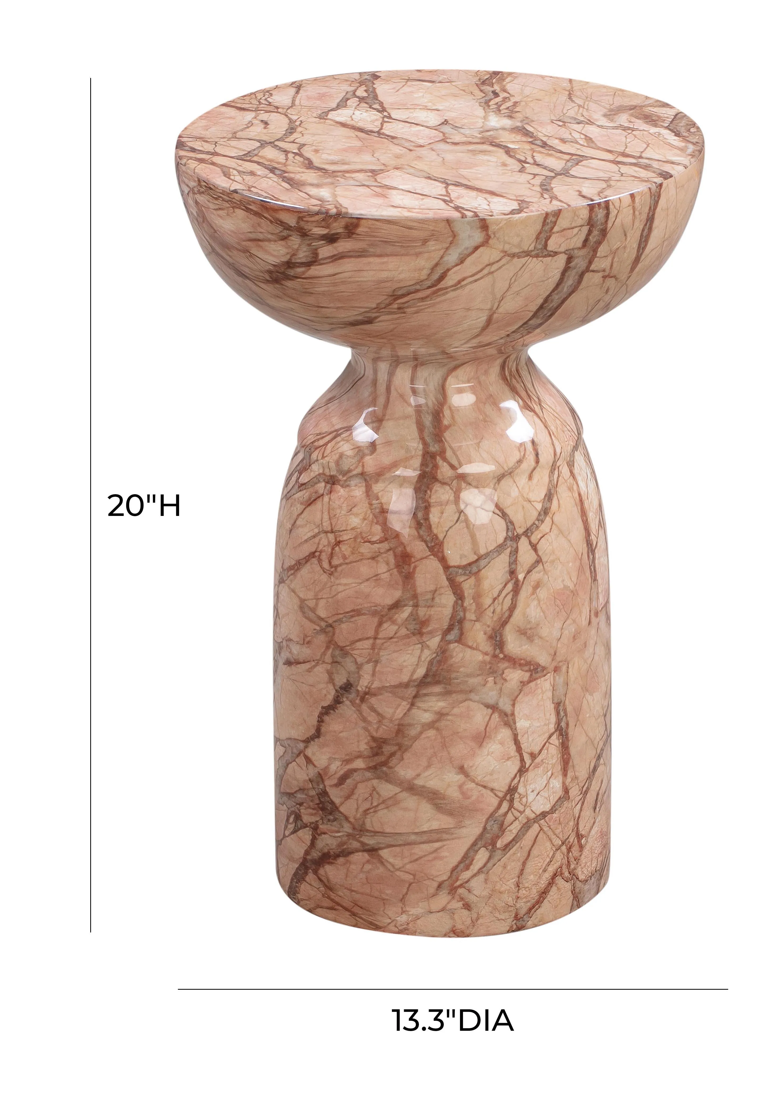 Rue Marble Indoor / Outdoor Round Side Table - Image 6