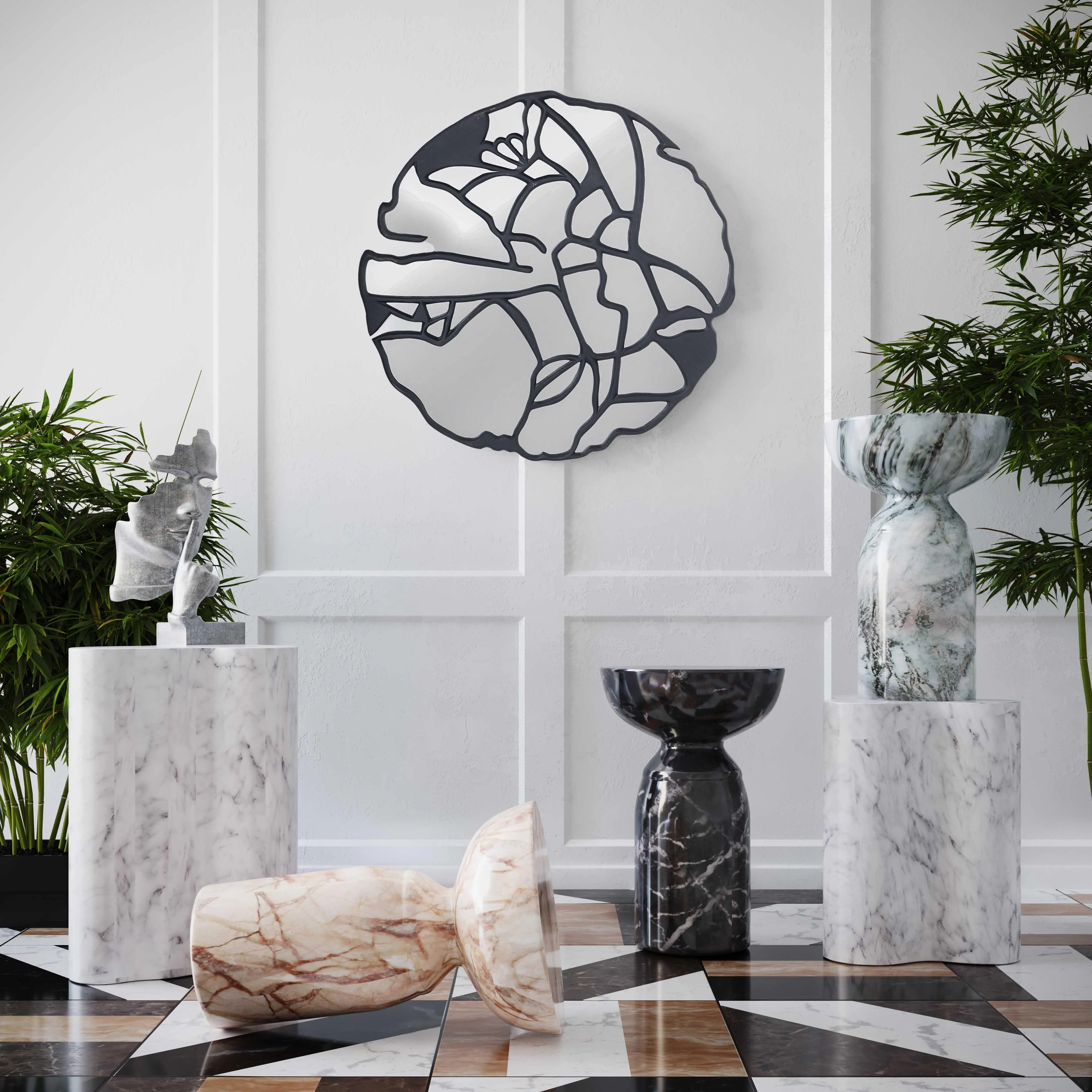 Rue Marble Indoor / Outdoor Round Side Table - Image 8