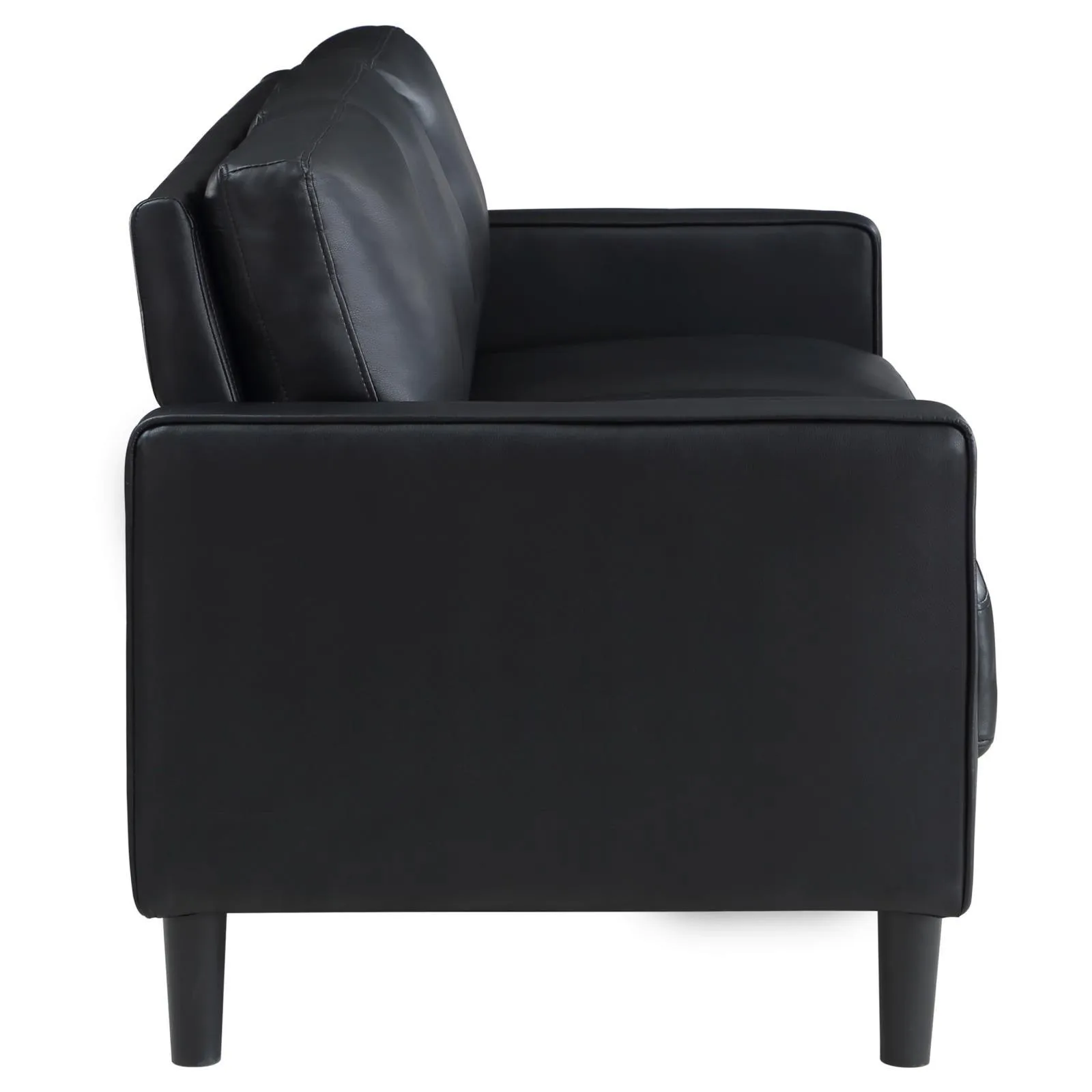 Ruth 2-piece Upholstered Track Arm Sofa Set Black - Image 6
