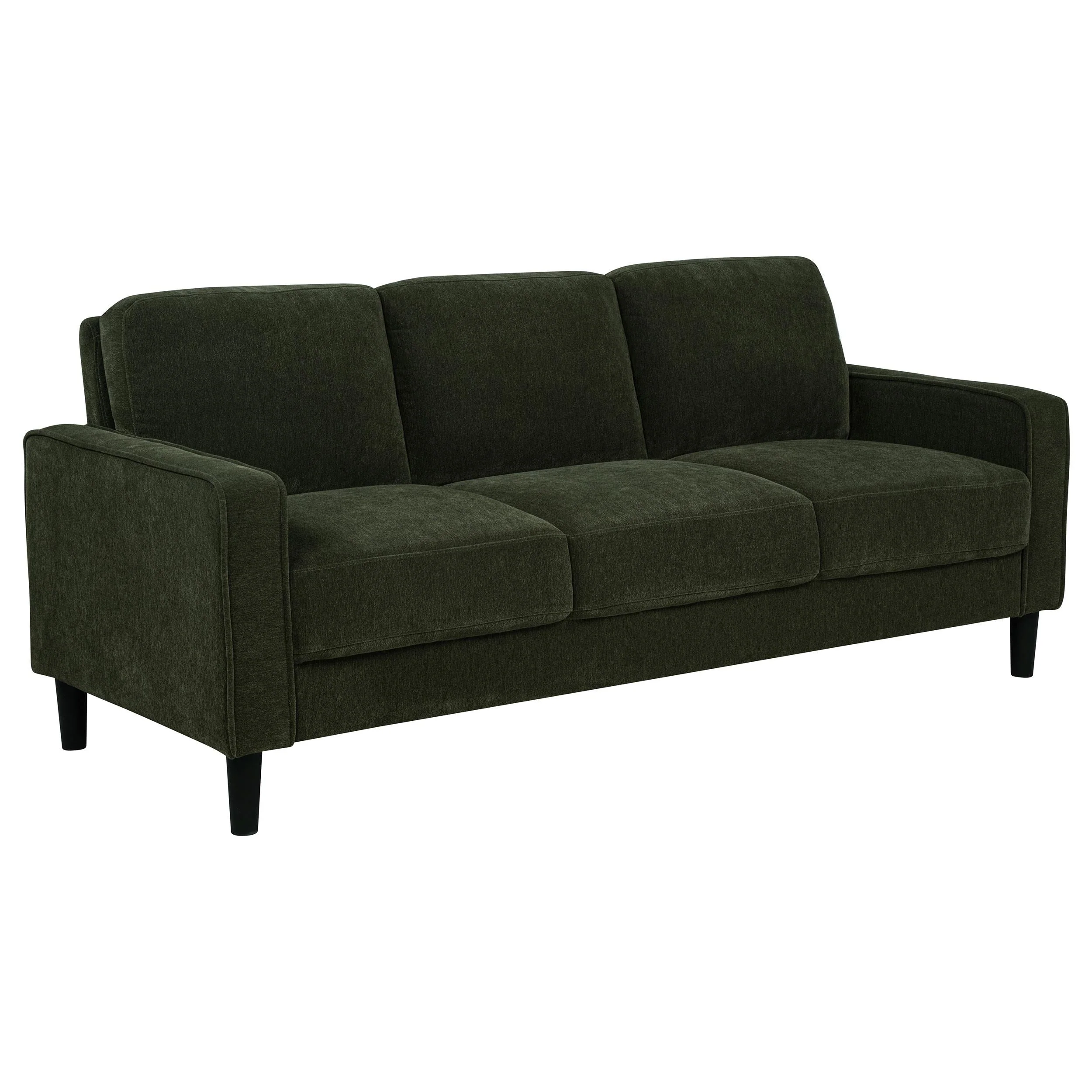 Ruth Matcha Green 77-inch Fabric Upholstered Track Arm Sofa - Image 2