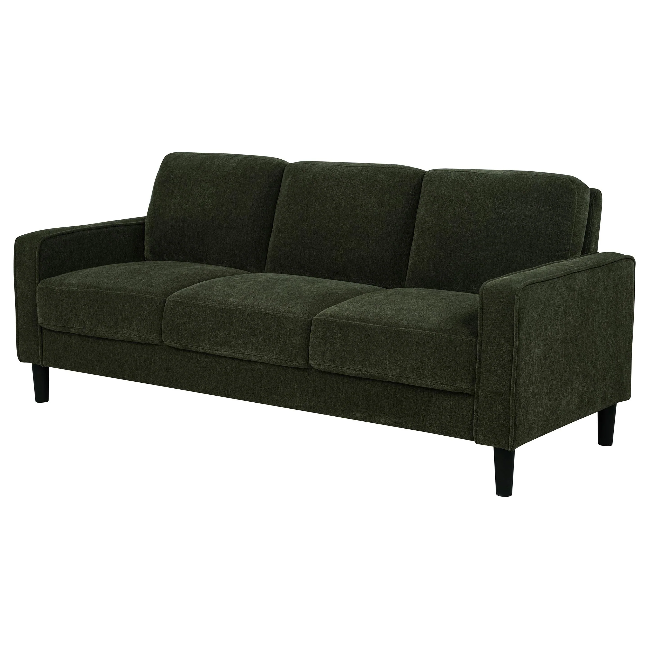 Ruth Matcha Green 77-inch Fabric Upholstered Track Arm Sofa - Image 3