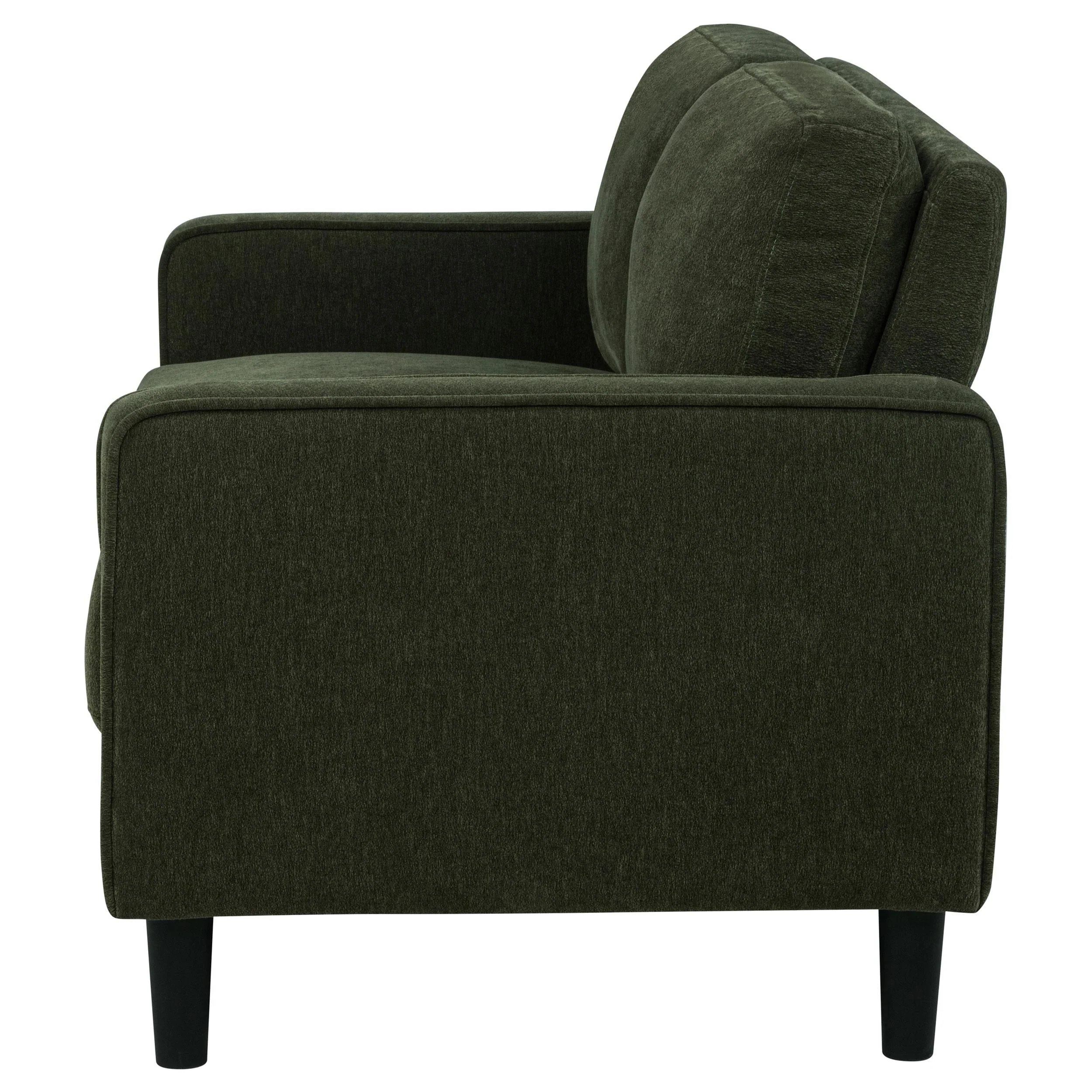 Ruth Matcha Green Fabric Upholstered Track Arm Loveseat - Image 4